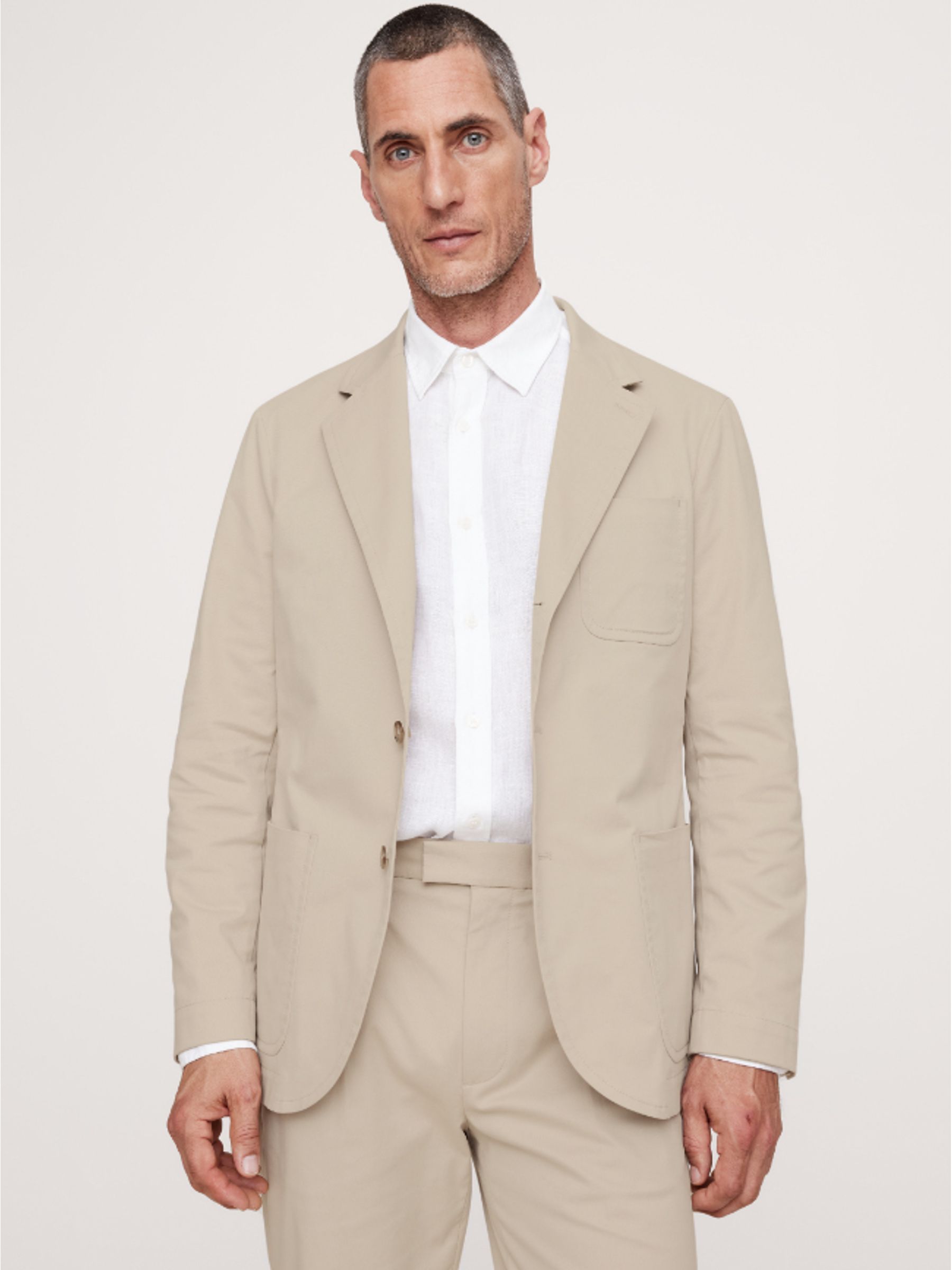 Banana Republic Cream Italian Stretch Blazer - Image 1 of 6