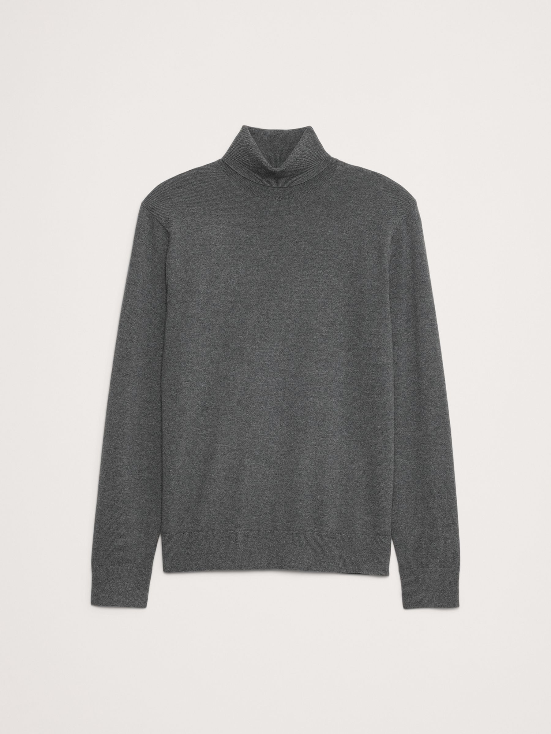 Banana Republic Grey Merino Wool Italian Turtle Neck Jumper - Image 4 of 4