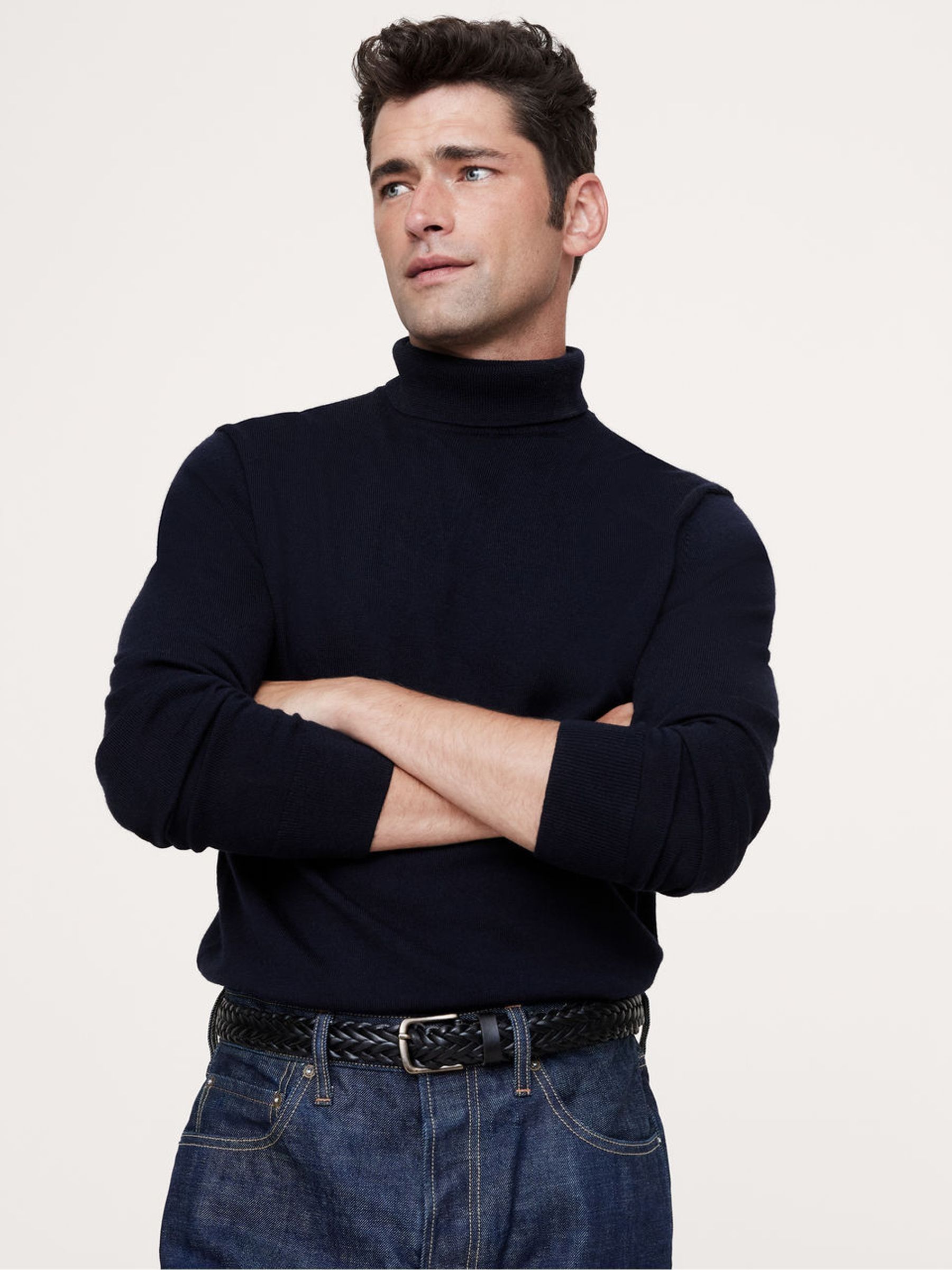 Banana Republic Black Merino Wool Italian Turtle Neck Jumper - Image 1 of 2