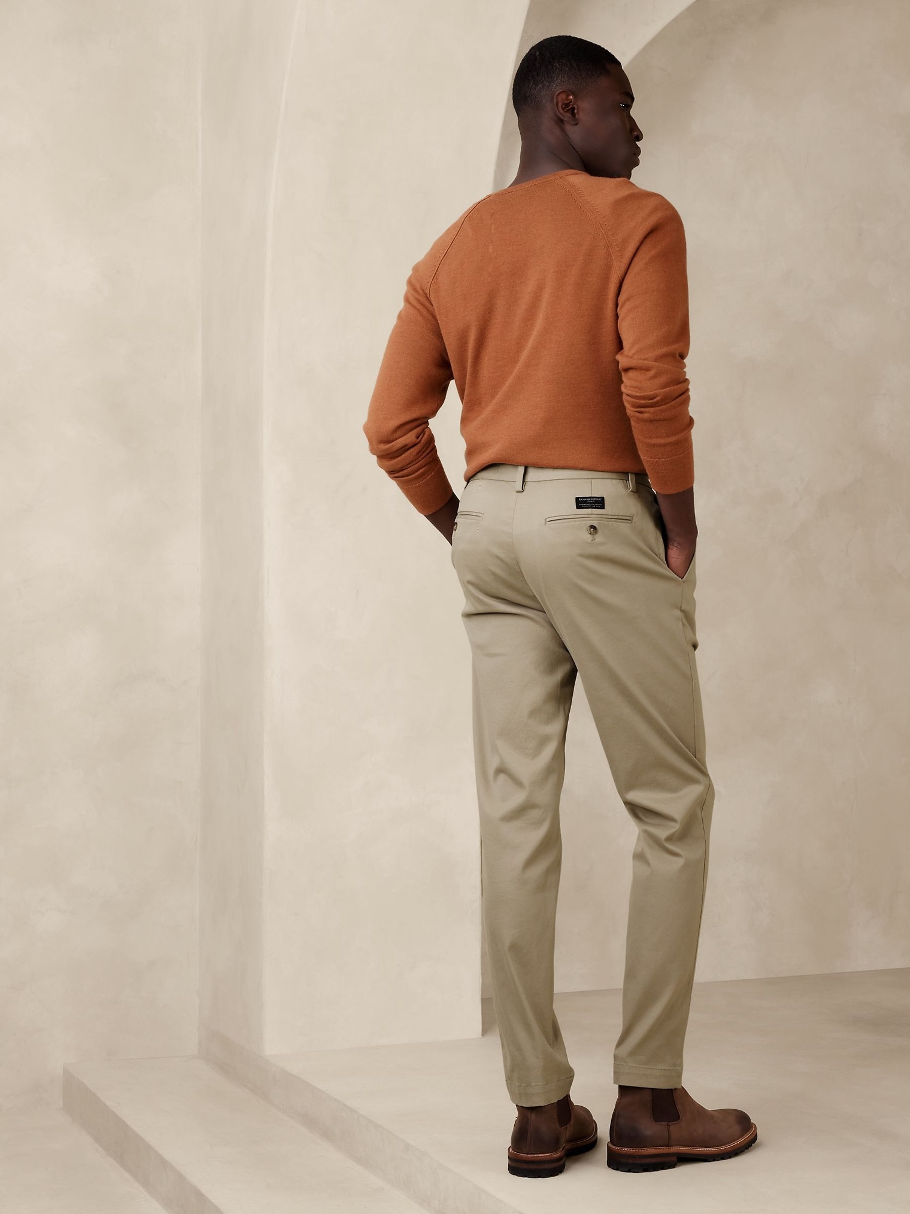 Banana Republic Beige Athletic Tapered Fit Chinos - Image 2 of 4