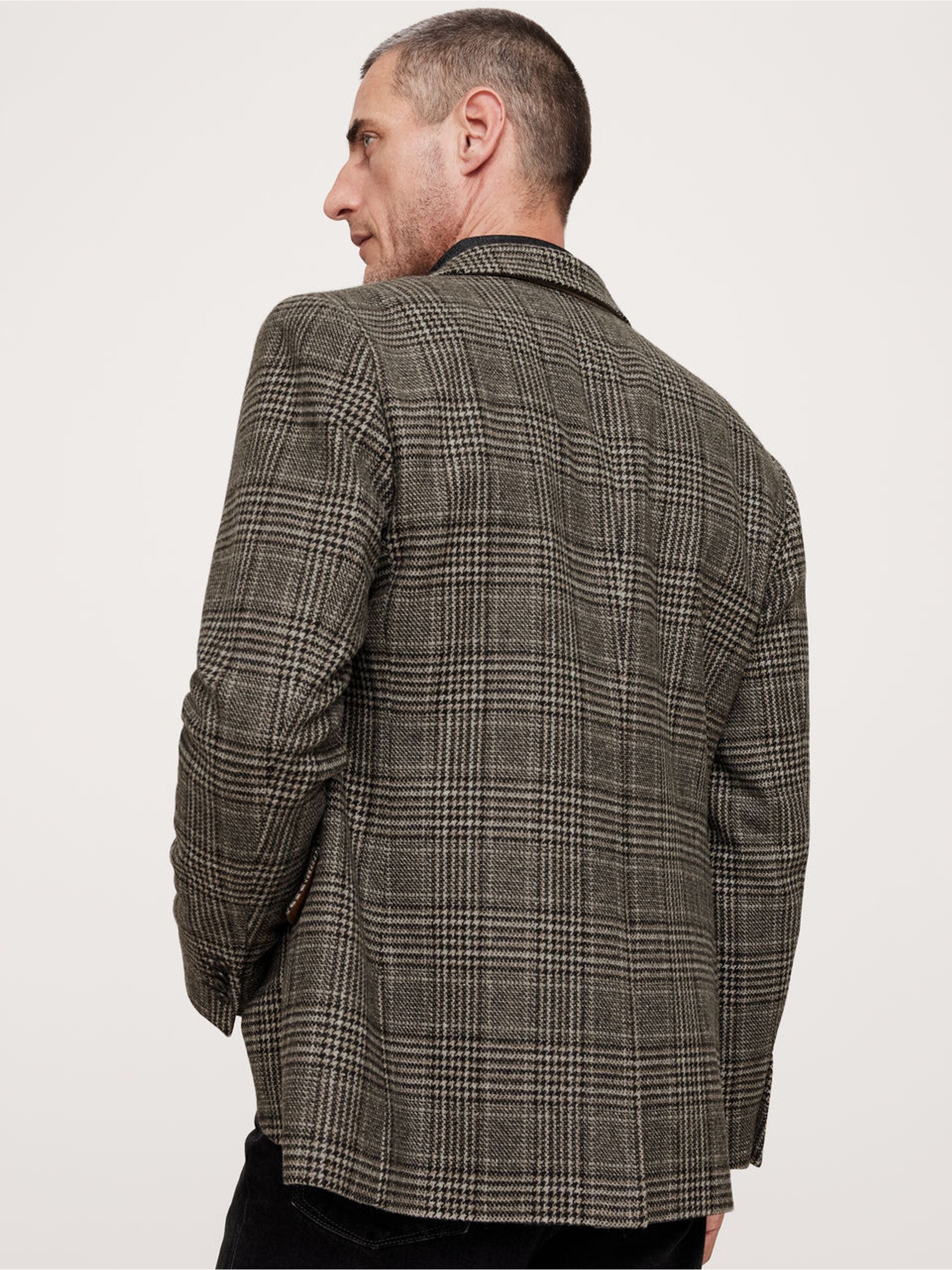 Banana Republic Grey Italian Plaid Sport Coat Jacket - Image 2 of 6