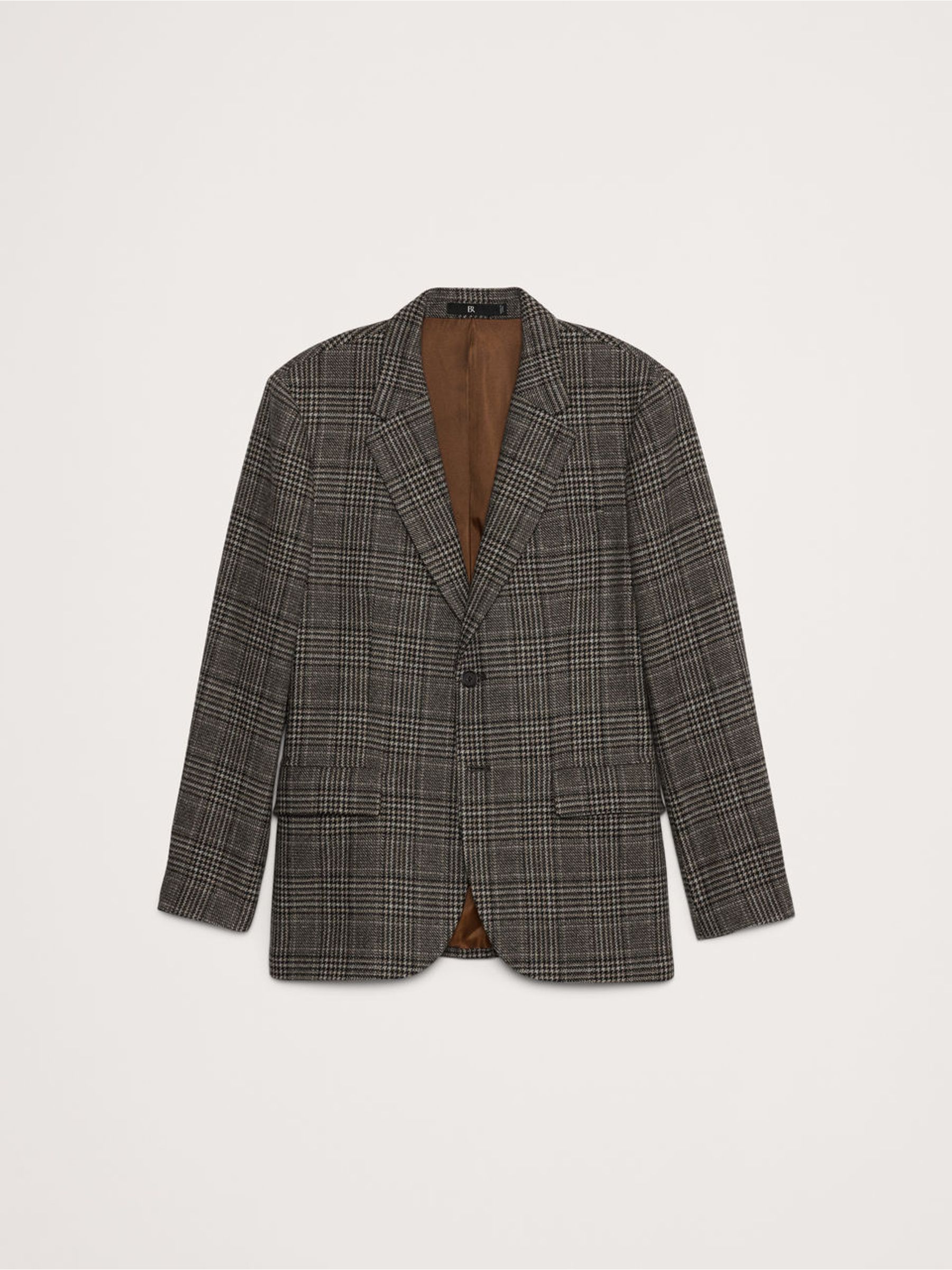 Banana Republic Grey Italian Plaid Sport Coat Jacket - Image 4 of 6