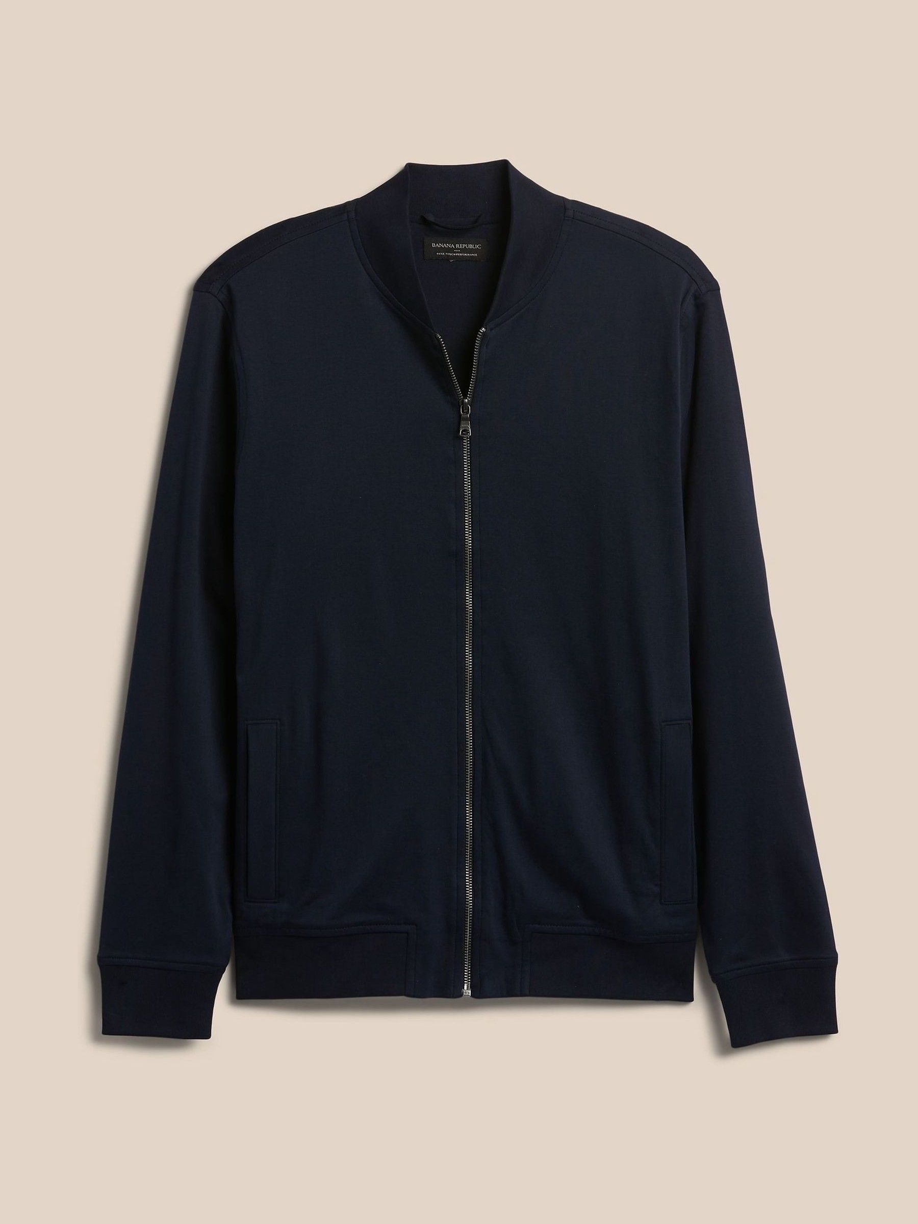 Banana Republic Navy/Blue Soft Touch Bomber Jacket - Image 4 of 4