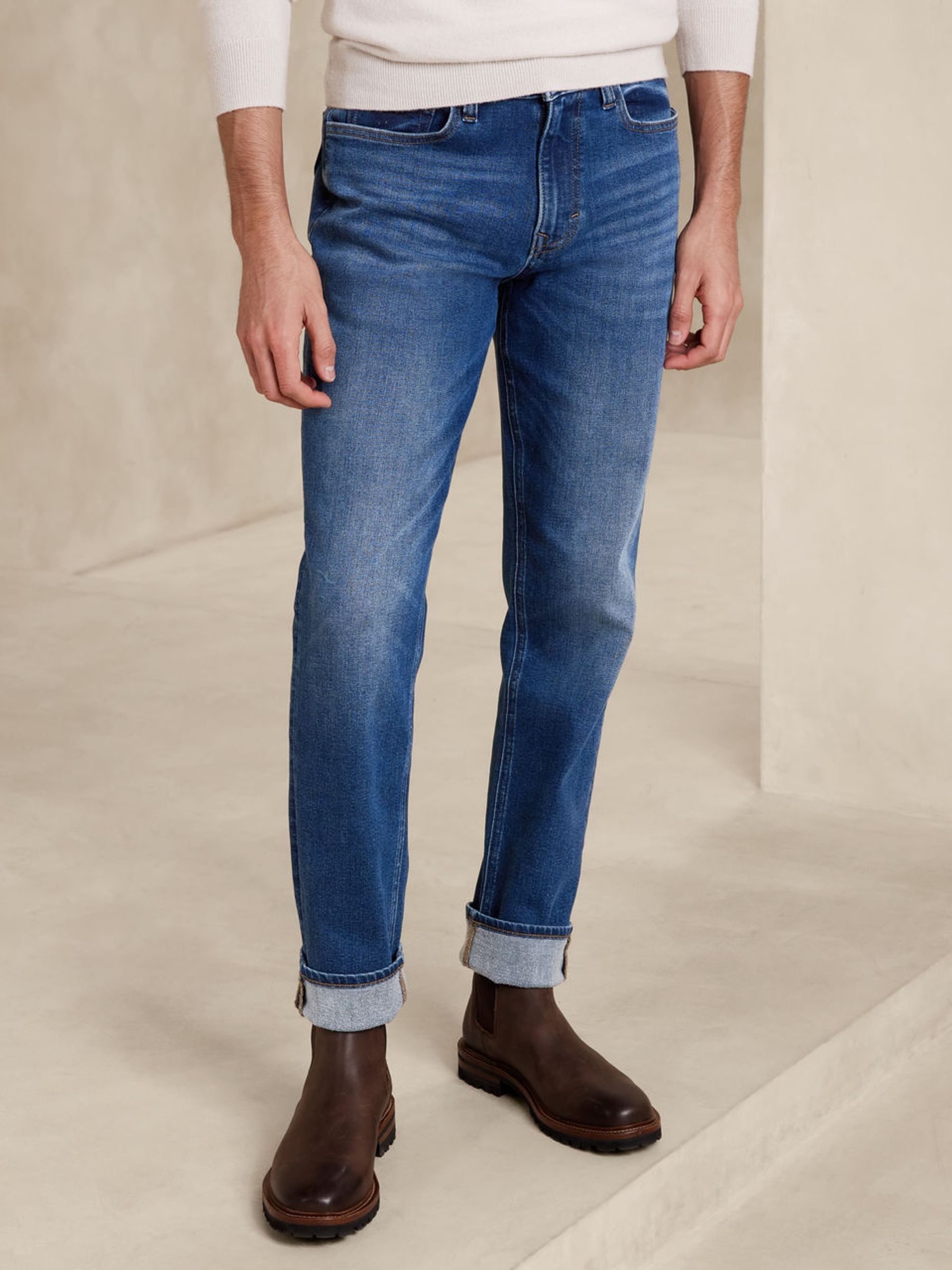 Banana Republic Blue Slim Traveler Jeans 2.0 - Image 1 of 4
