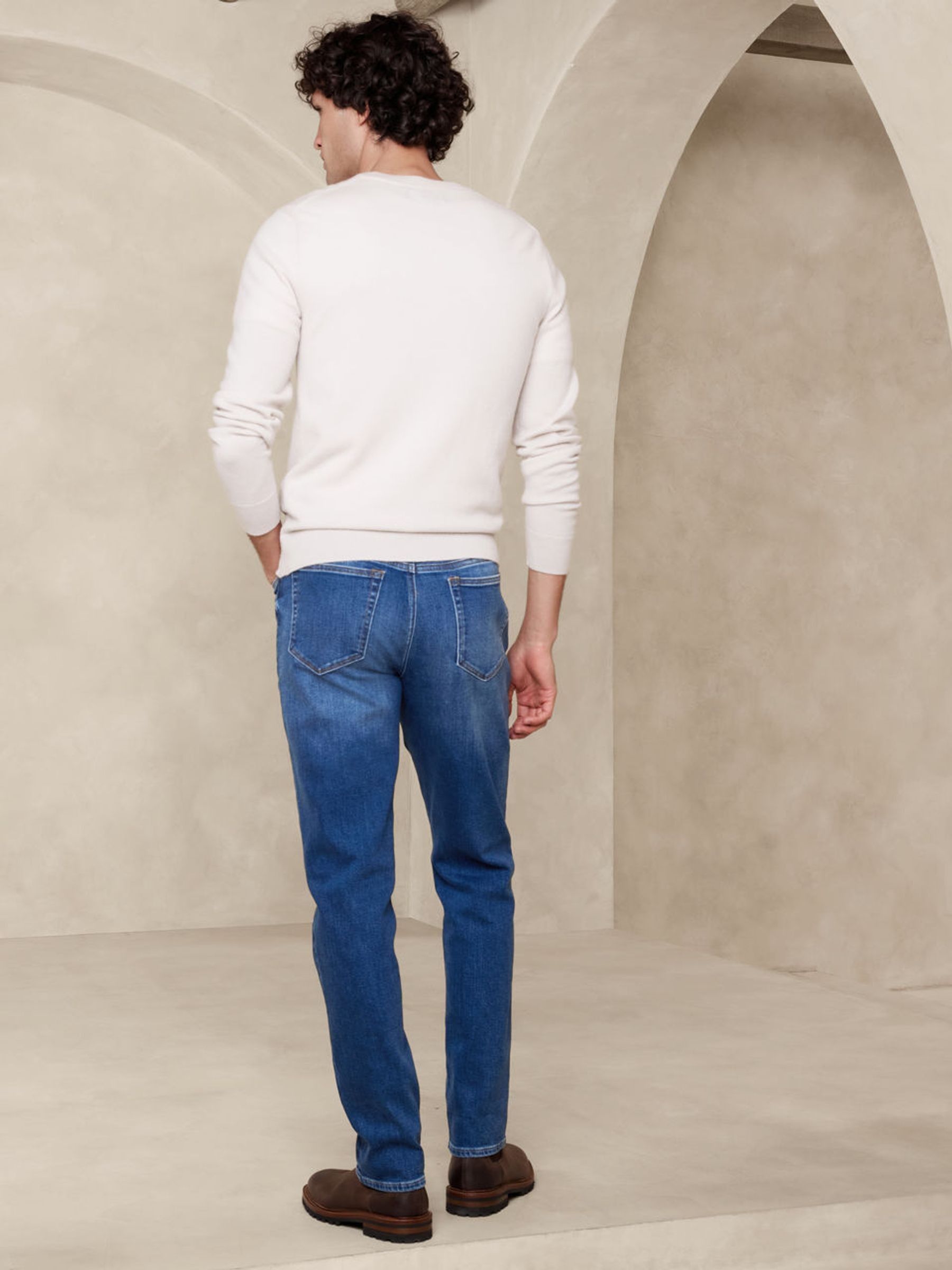 Banana Republic Blue Slim Traveler Jeans 2.0 - Image 2 of 4