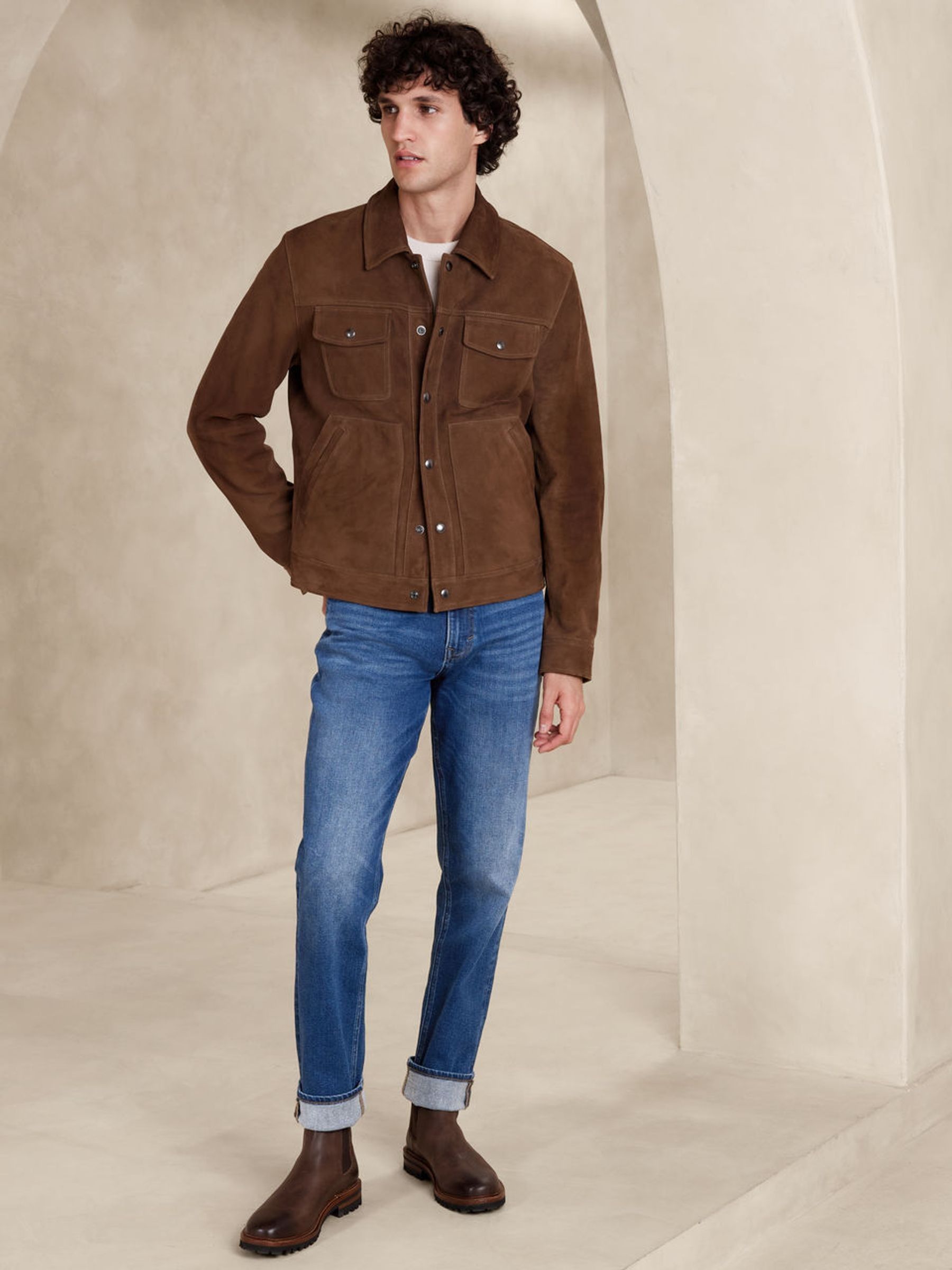 Banana Republic Blue Slim Traveler Jeans 2.0 - Image 3 of 4
