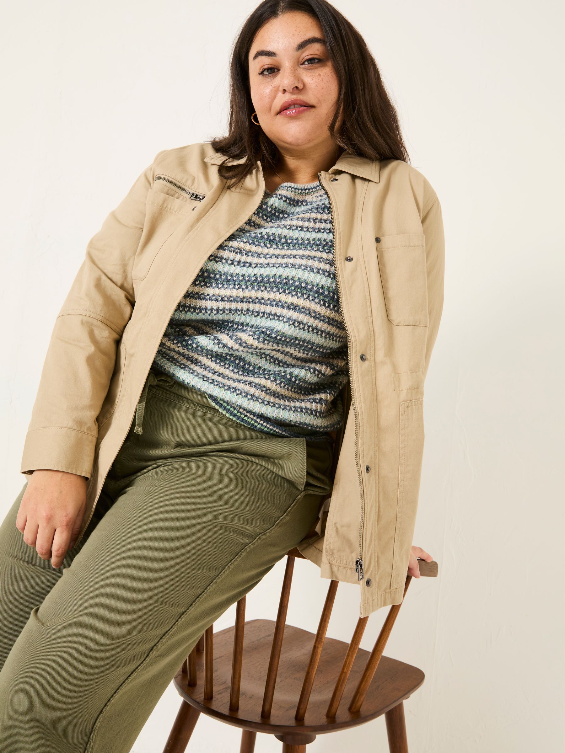 Laurie Stone 100% Cotton Field Jacket - Image 10 of 11
