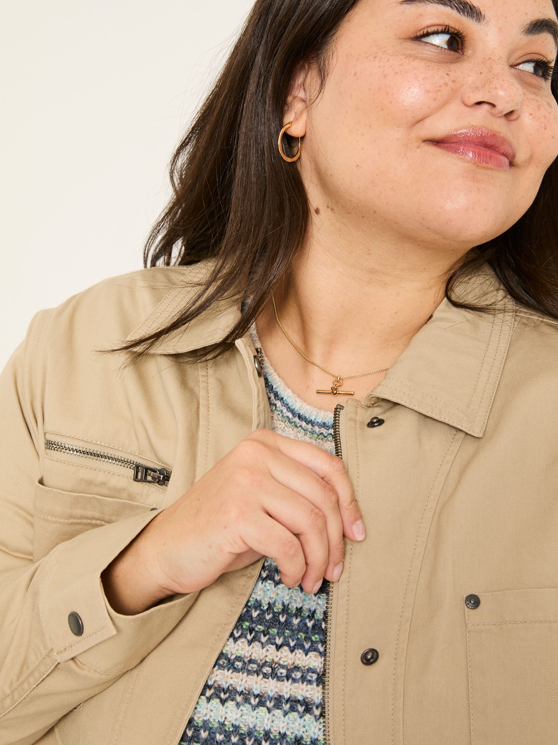 Laurie Stone 100% Cotton Field Jacket - Image 9 of 11