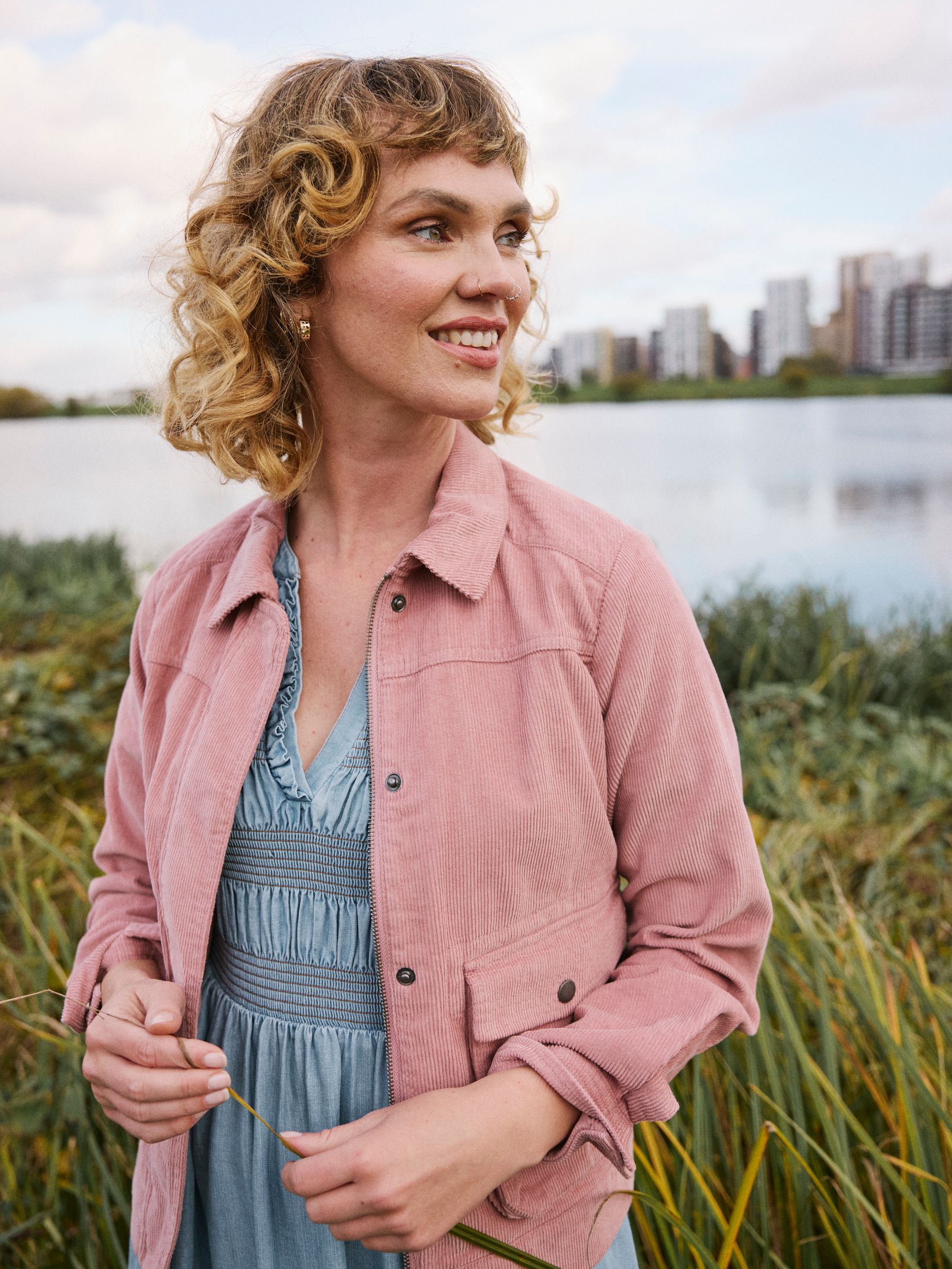 Sienna Pink Cord Jacket - Image 1 of 8