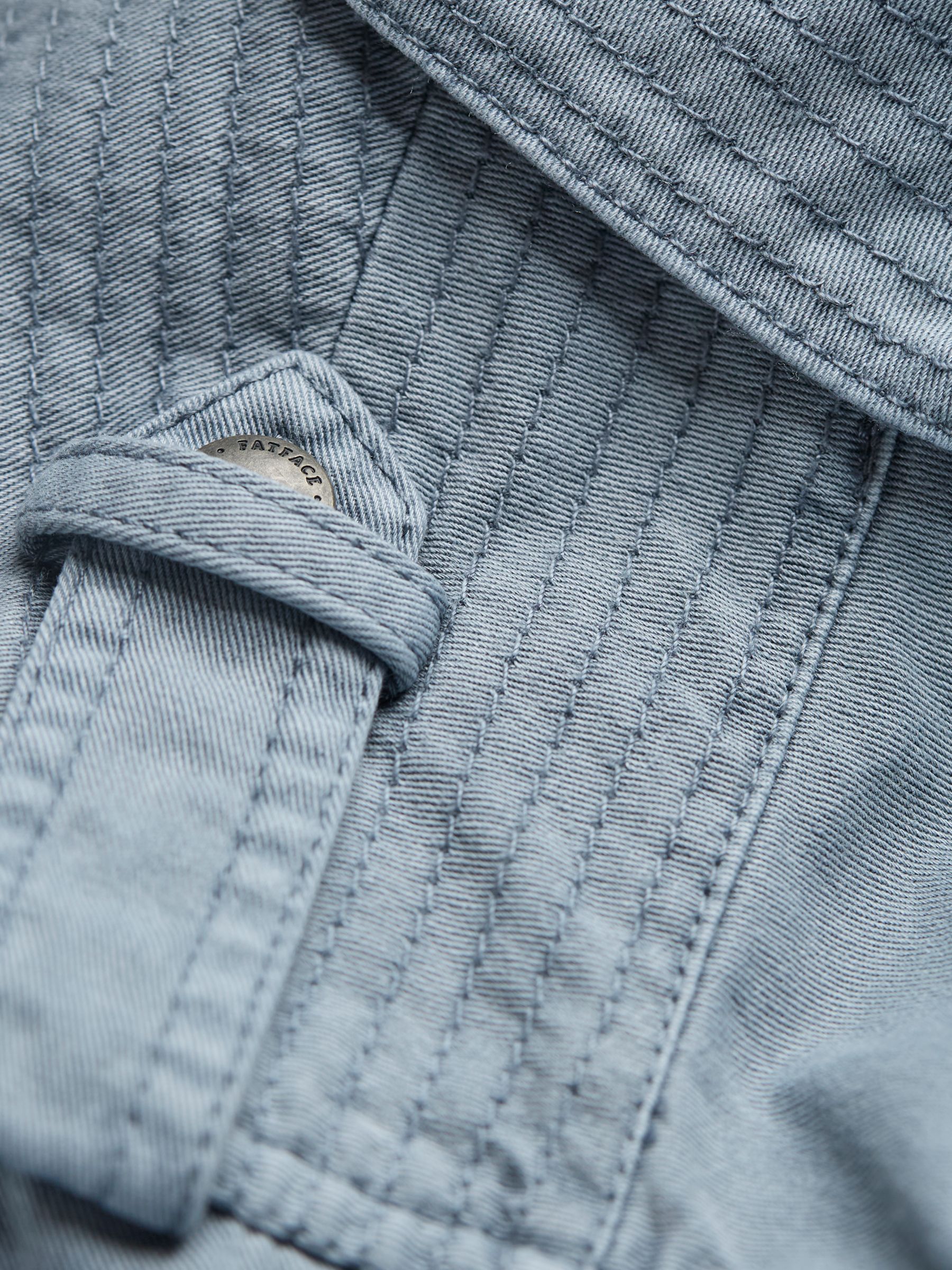 Lowen Chambray Blue 100% Cotton Field Jacket - Image 12 of 12