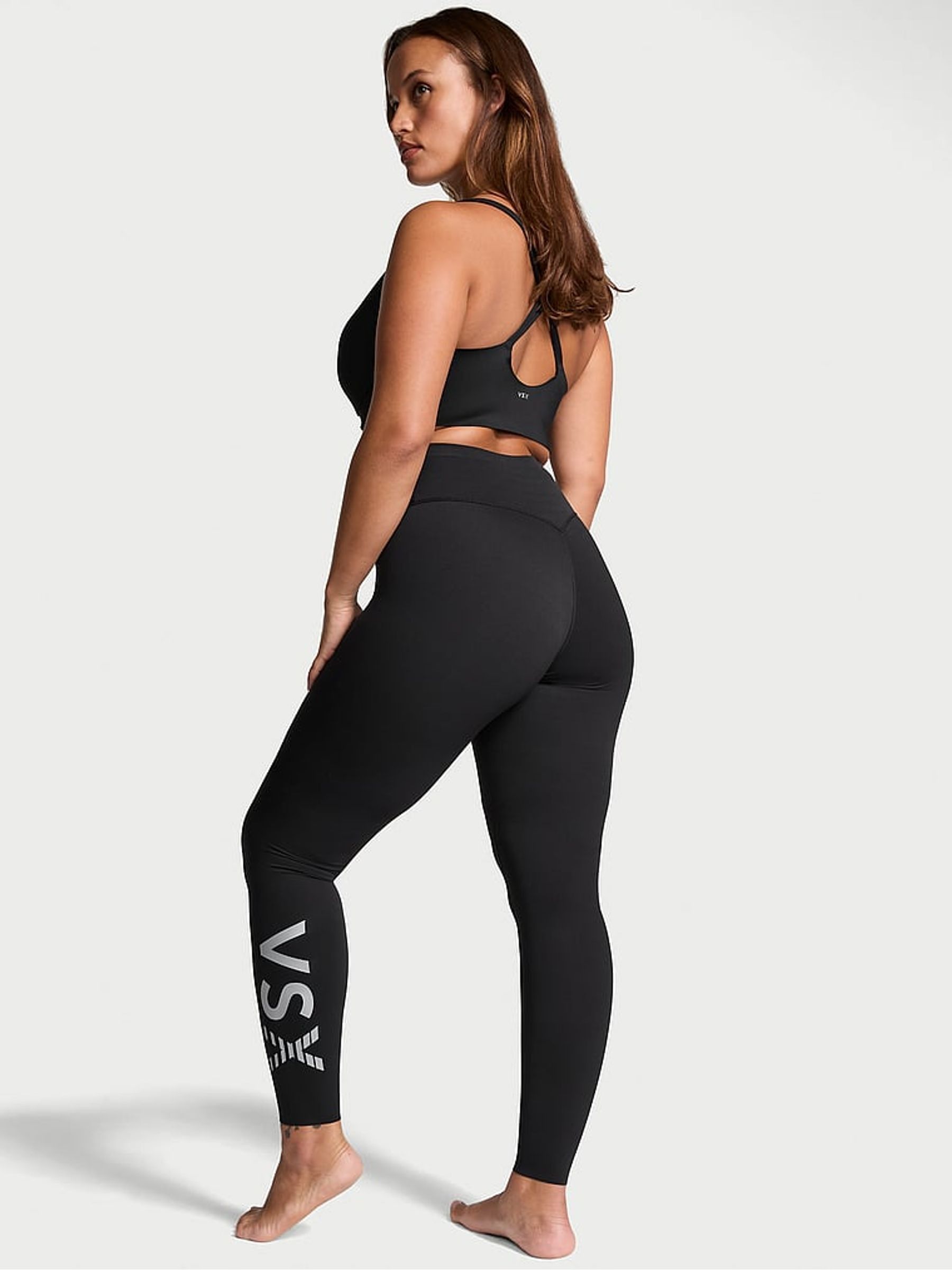 Black Graphic Full Length Elevate™ Leggings - Image 2 of 5