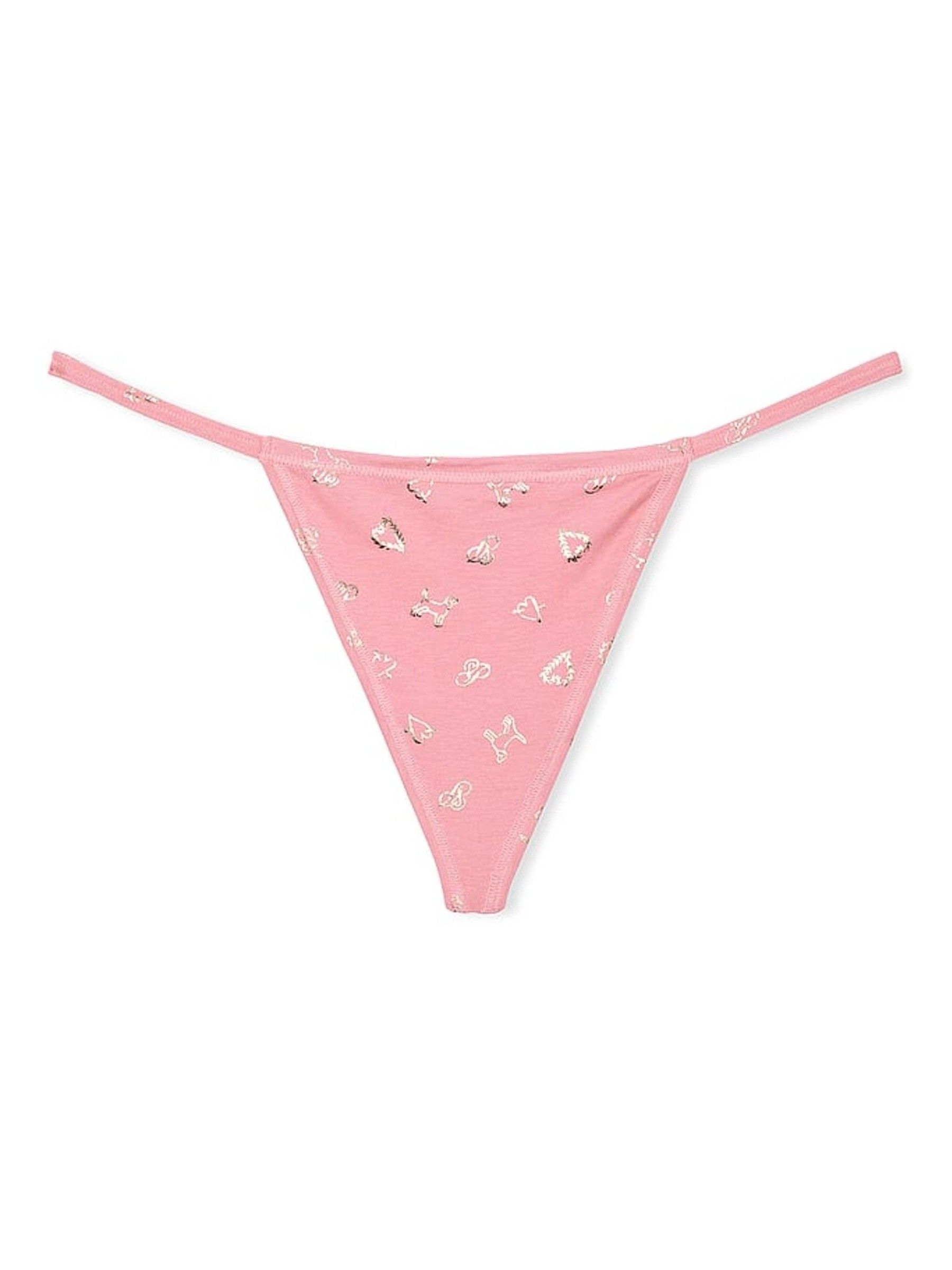 Petal Pink Cotton G String Knickers - Image 3 of 3