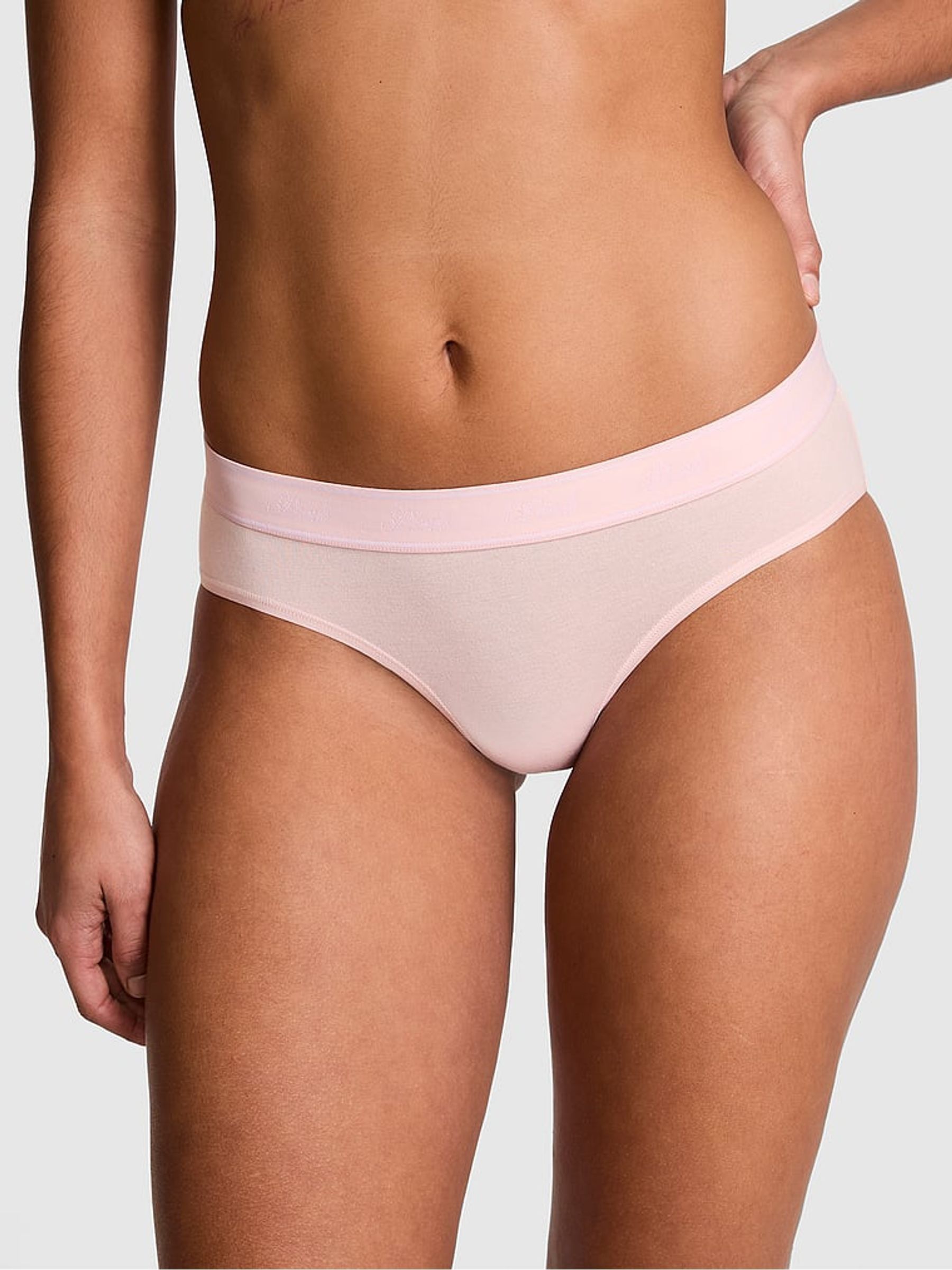 Angel Pink Hipster Cotton Logo Knickers - Image 1 of 3