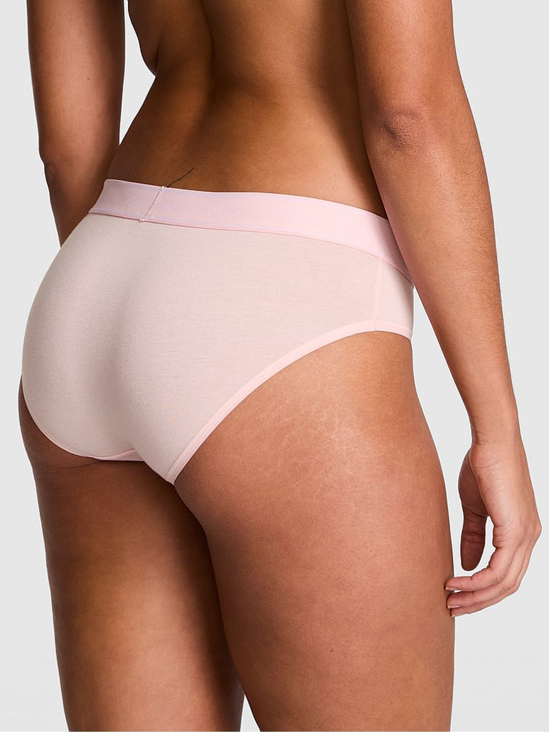 Angel Pink Hipster Cotton Logo Knickers - Image 2 of 3