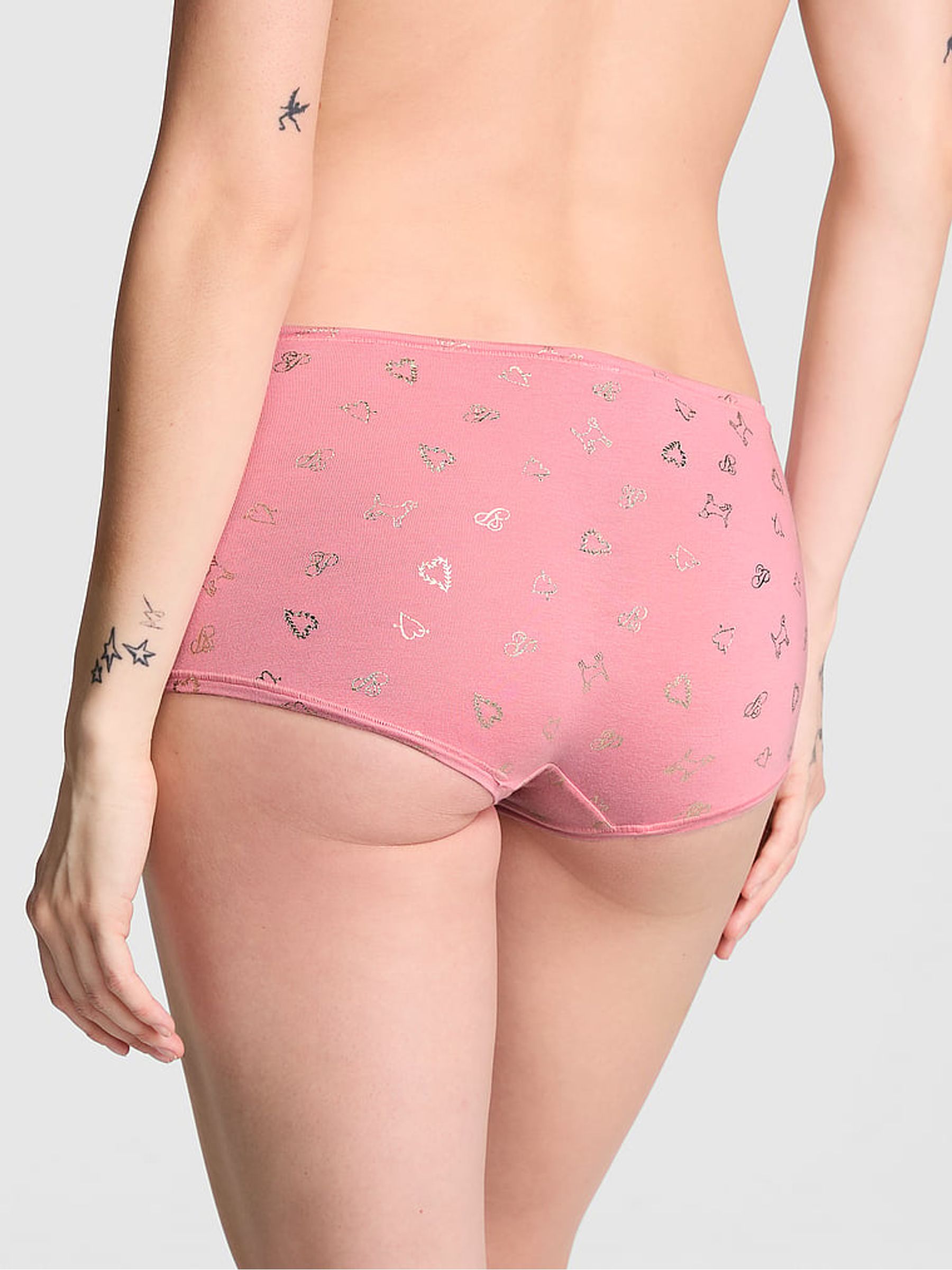 Petal Pink Cotton Boyshort Knickers - Image 2 of 3