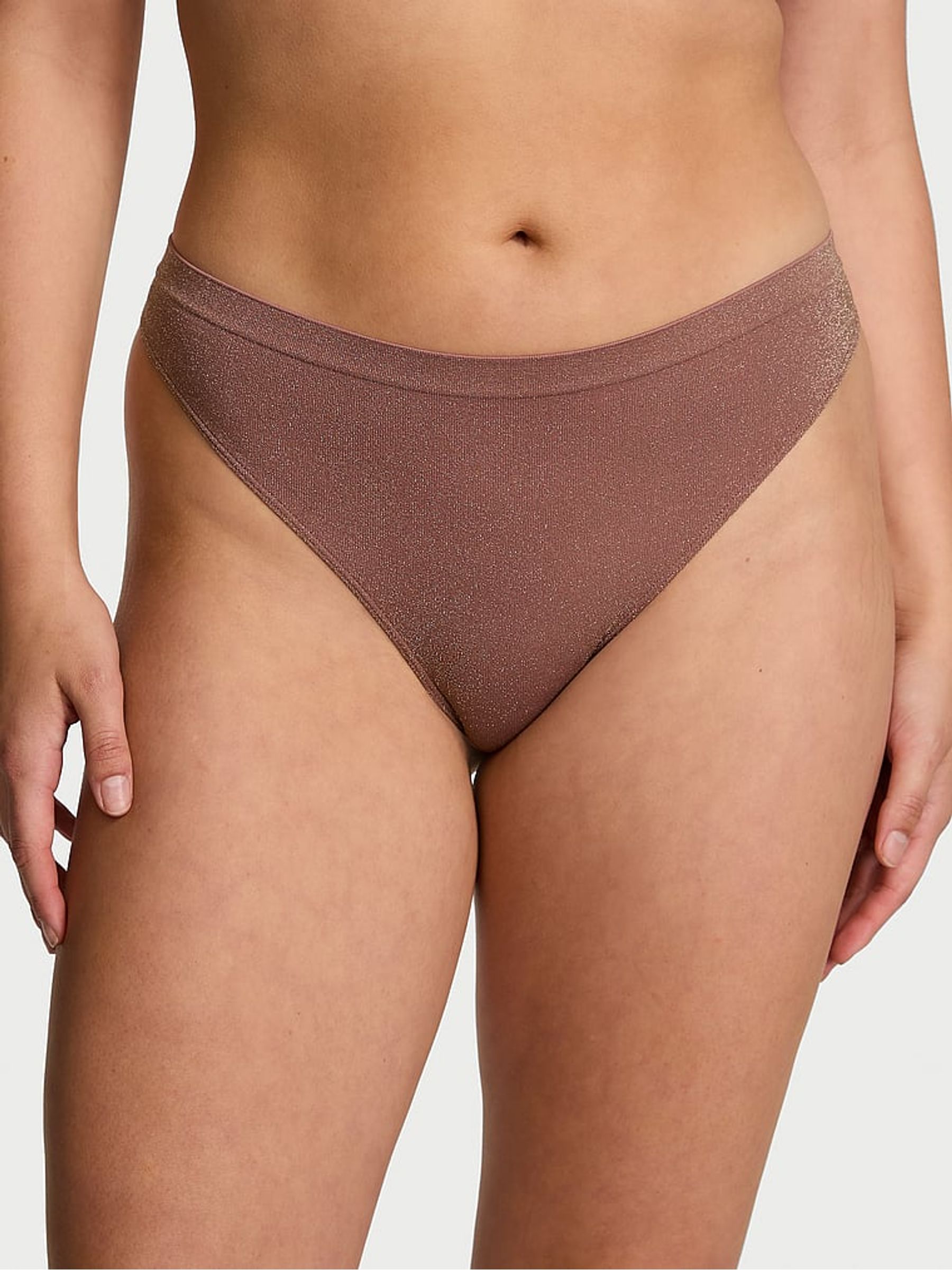 Vintage Rose Pink Thong Knickers - Image 1 of 3