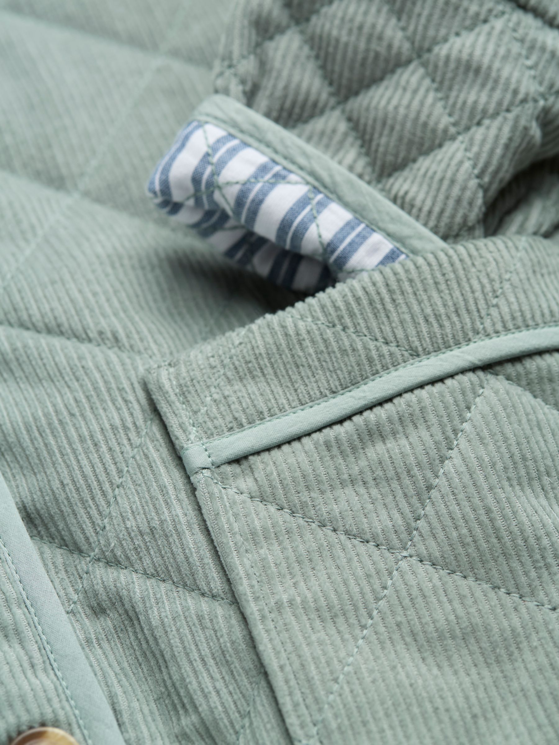 Maeve Light Blue Cord Quilted Jacket - Image 7 of 7