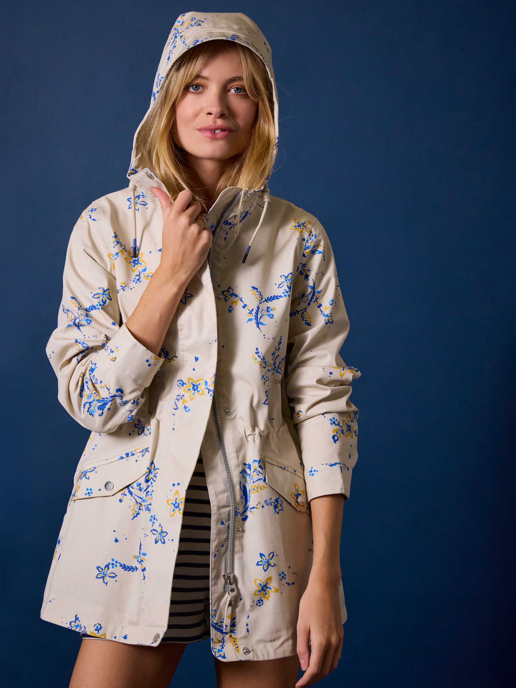 Portwell Floral Waterproof Raincoat With Hood - Image 1 of 10
