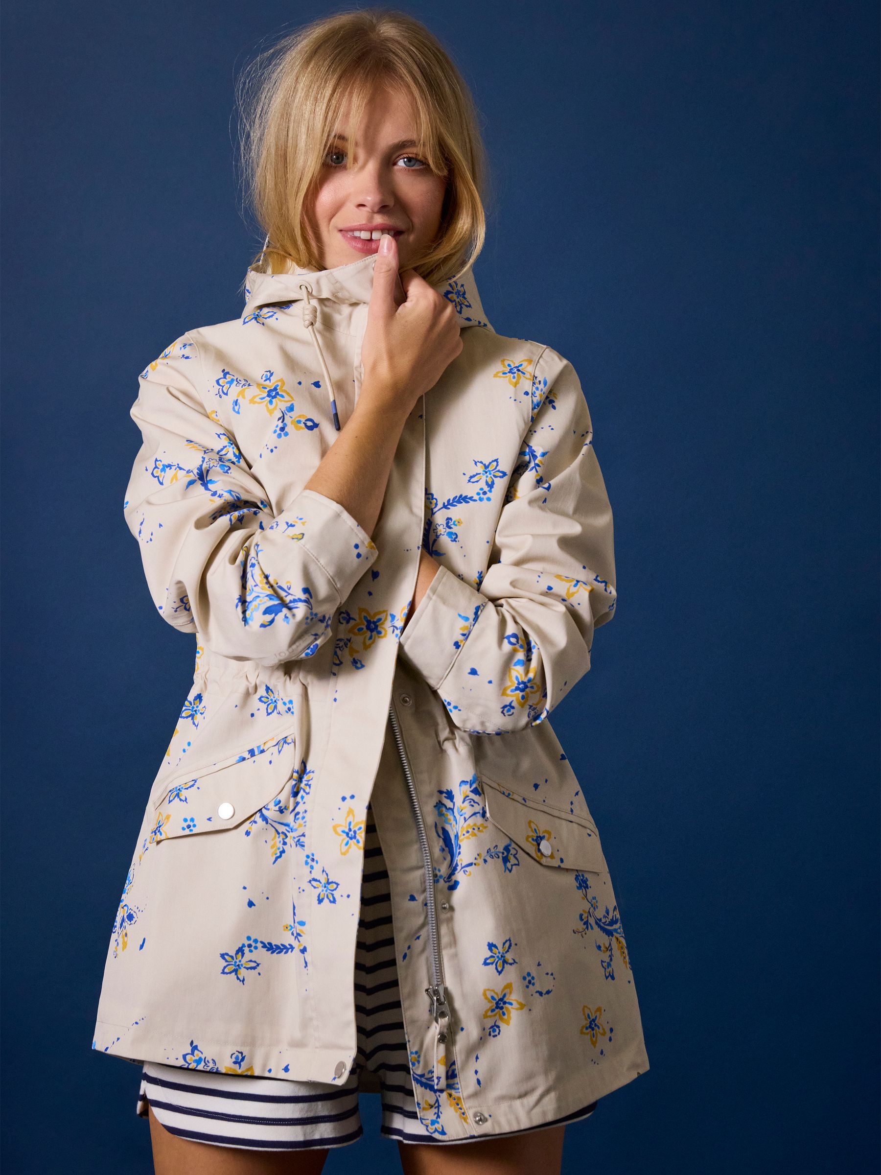 Portwell Floral Waterproof Raincoat With Hood - Image 3 of 10