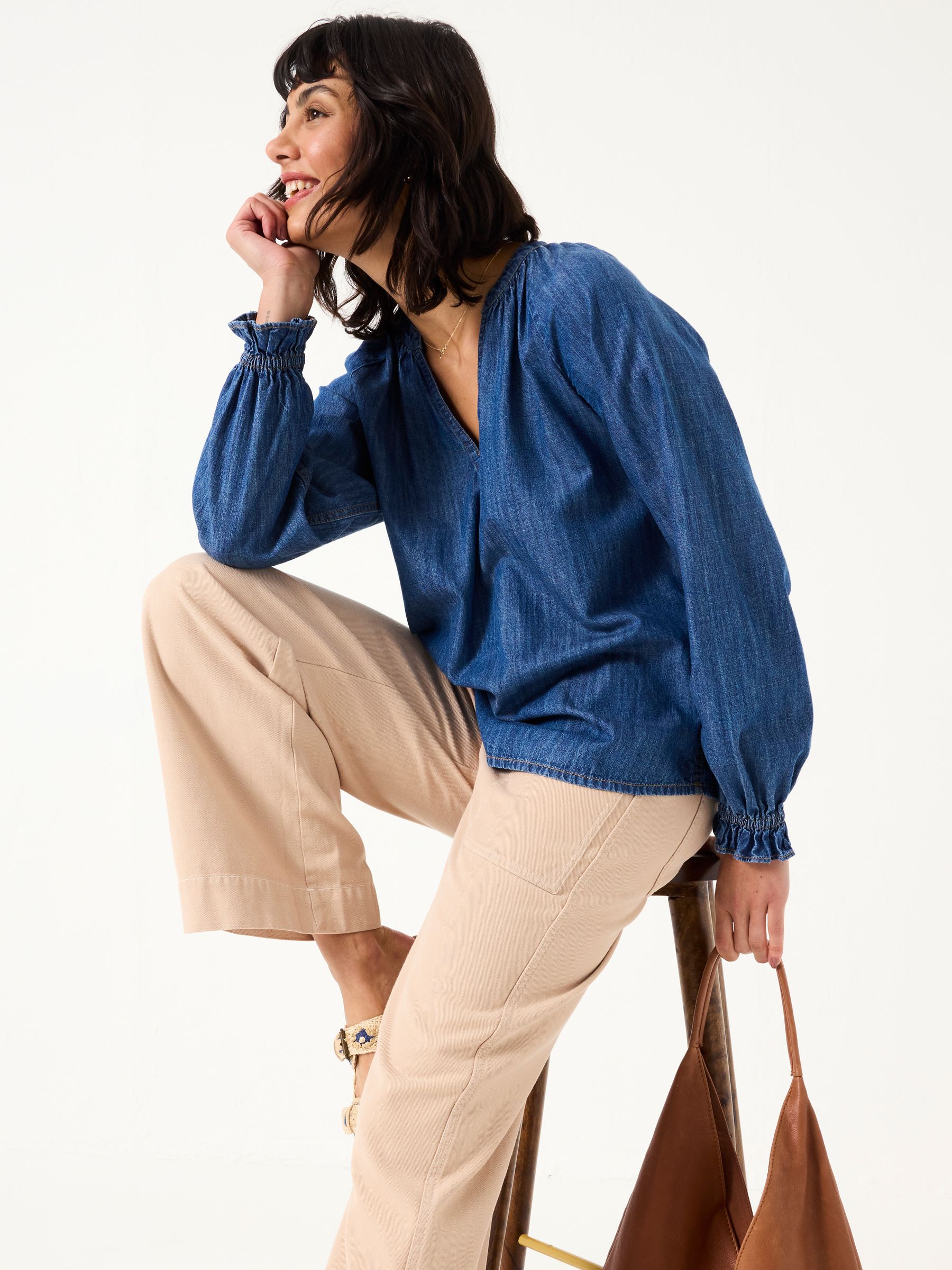 Pacey Blue Denim Blouse - Image 4 of 5