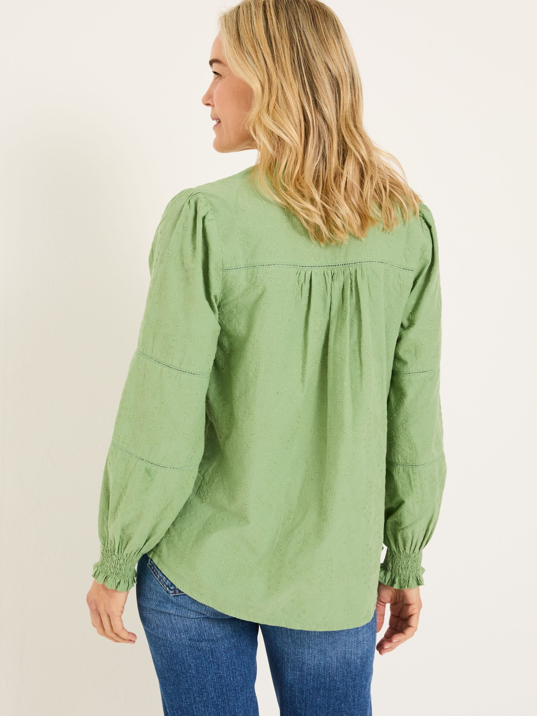 Poppy Olive Green Embroidered Blouse - Image 2 of 9
