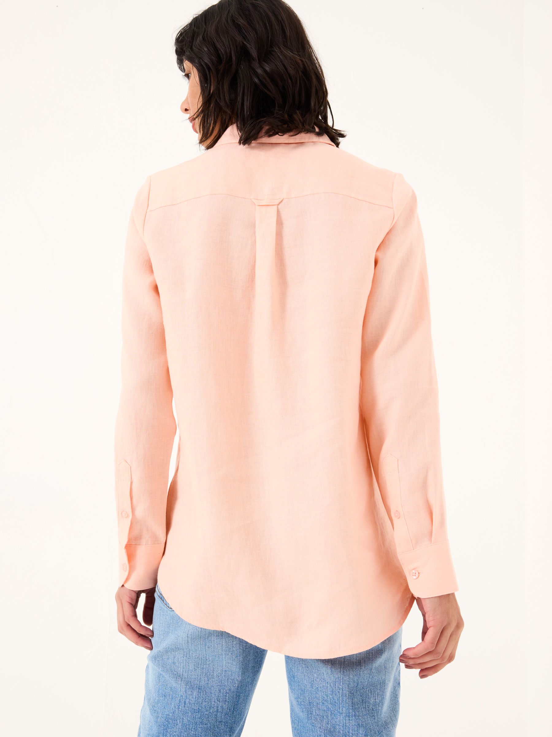 Coral Pink Olivia Linen Shirt - Image 2 of 6