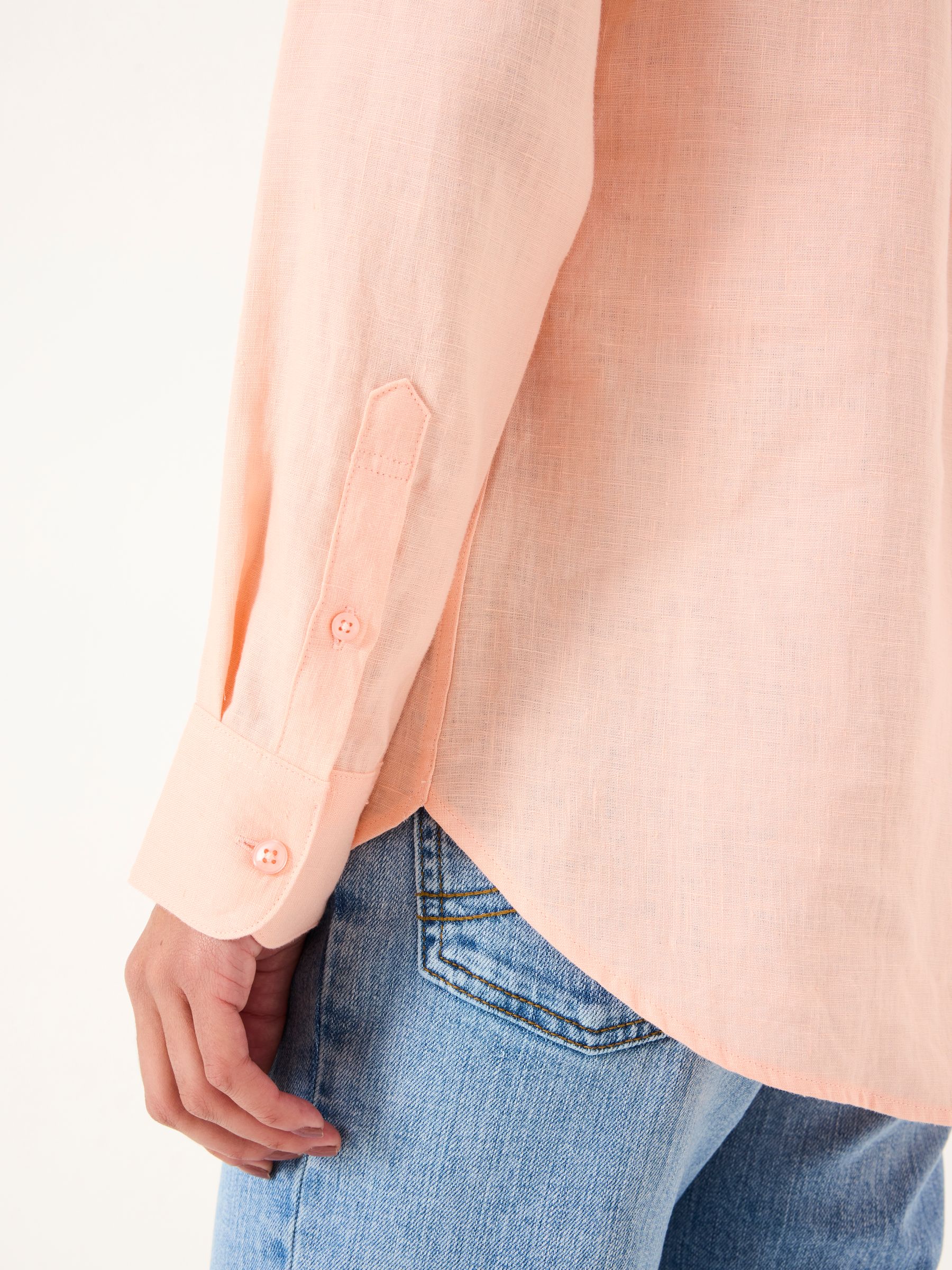 Coral Pink Olivia Linen Shirt - Image 5 of 6