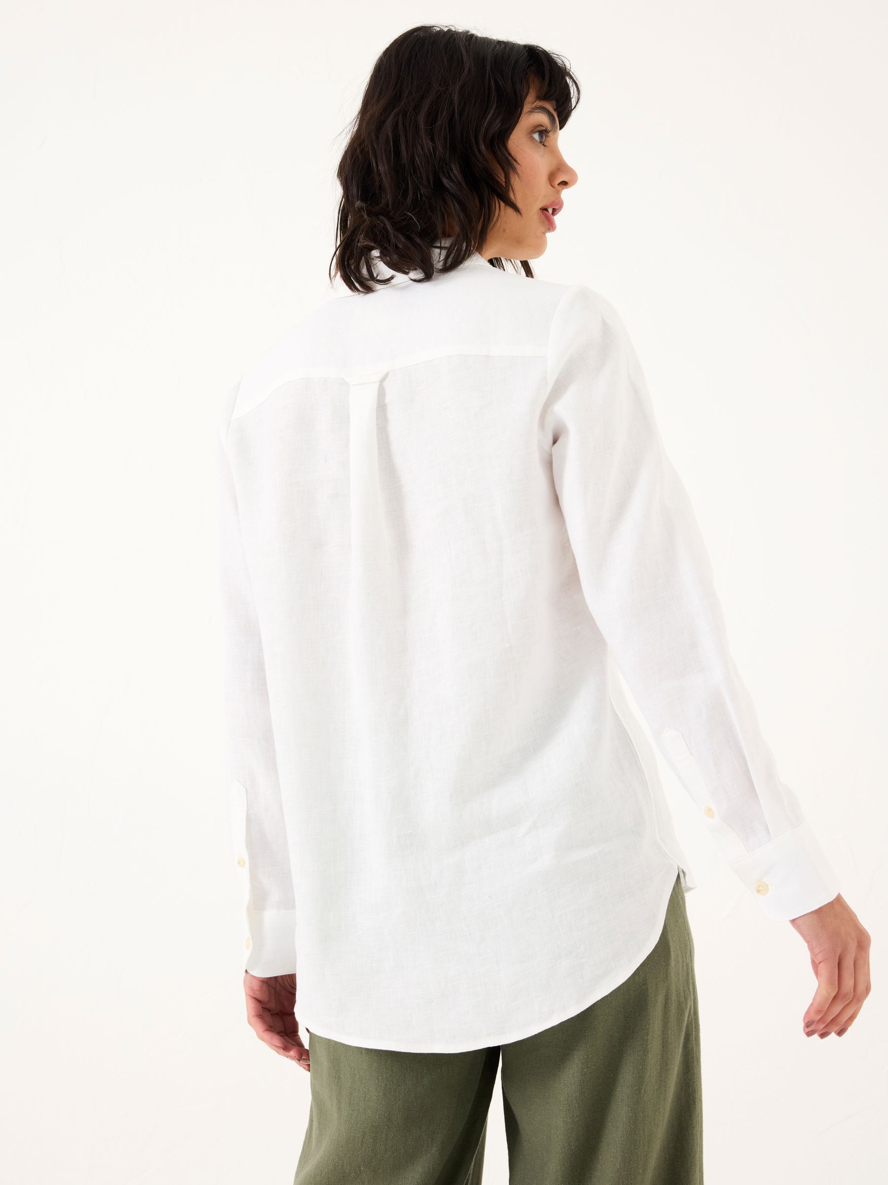 White Olivia Linen Shirt - Image 2 of 6