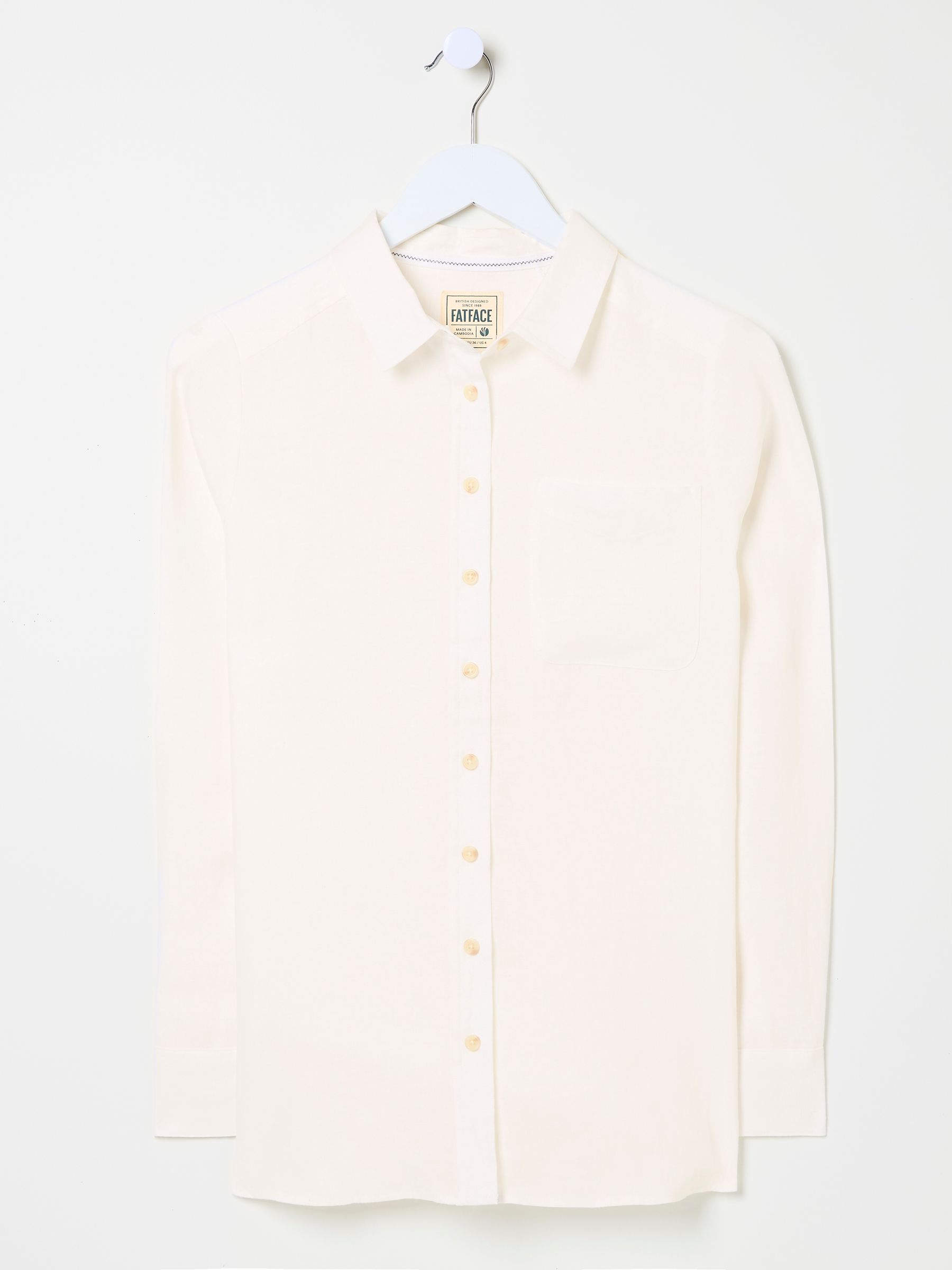 White Olivia Linen Shirt - Image 6 of 6