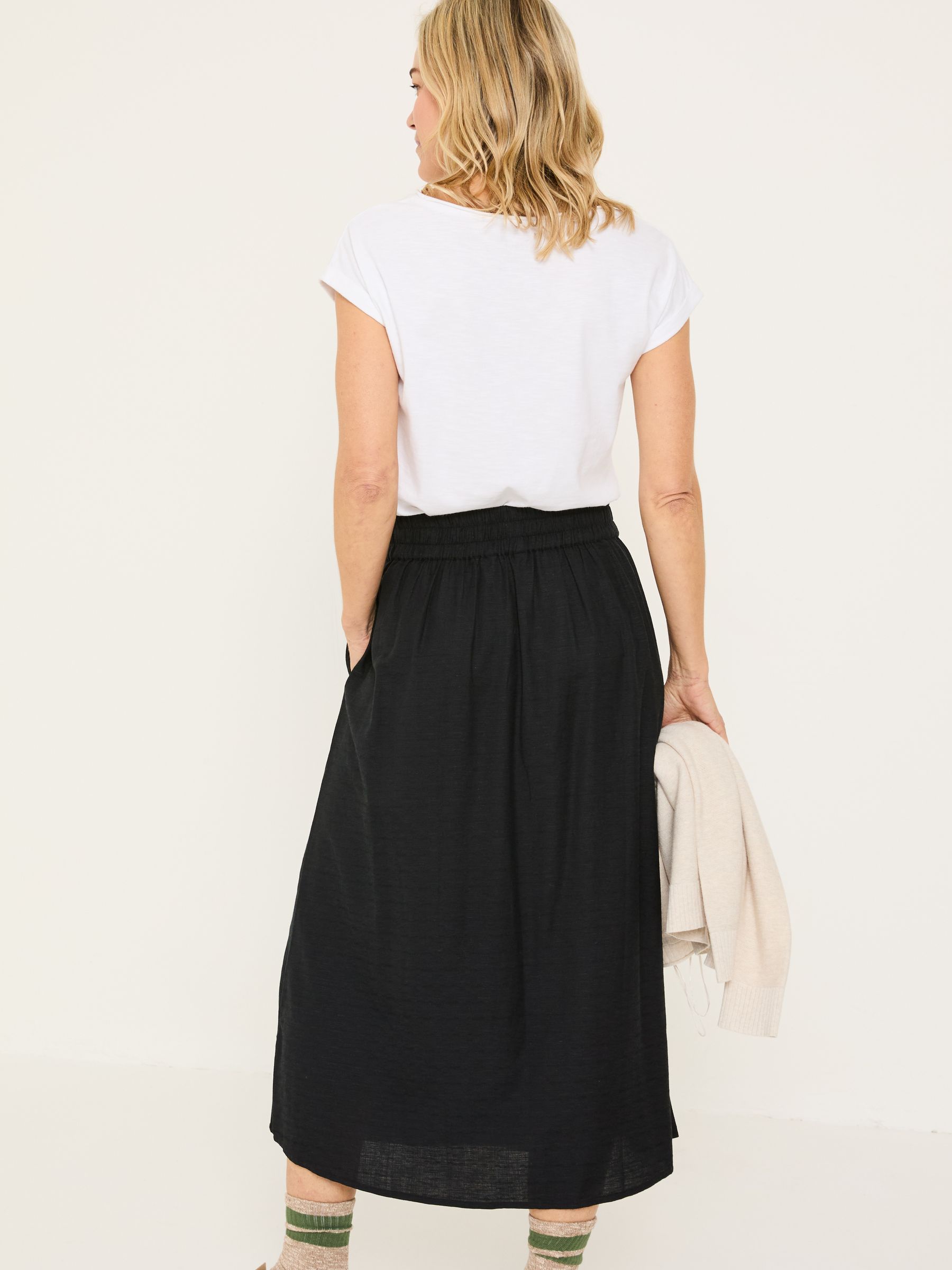 Juni Black Midi Skirt - Image 2 of 5