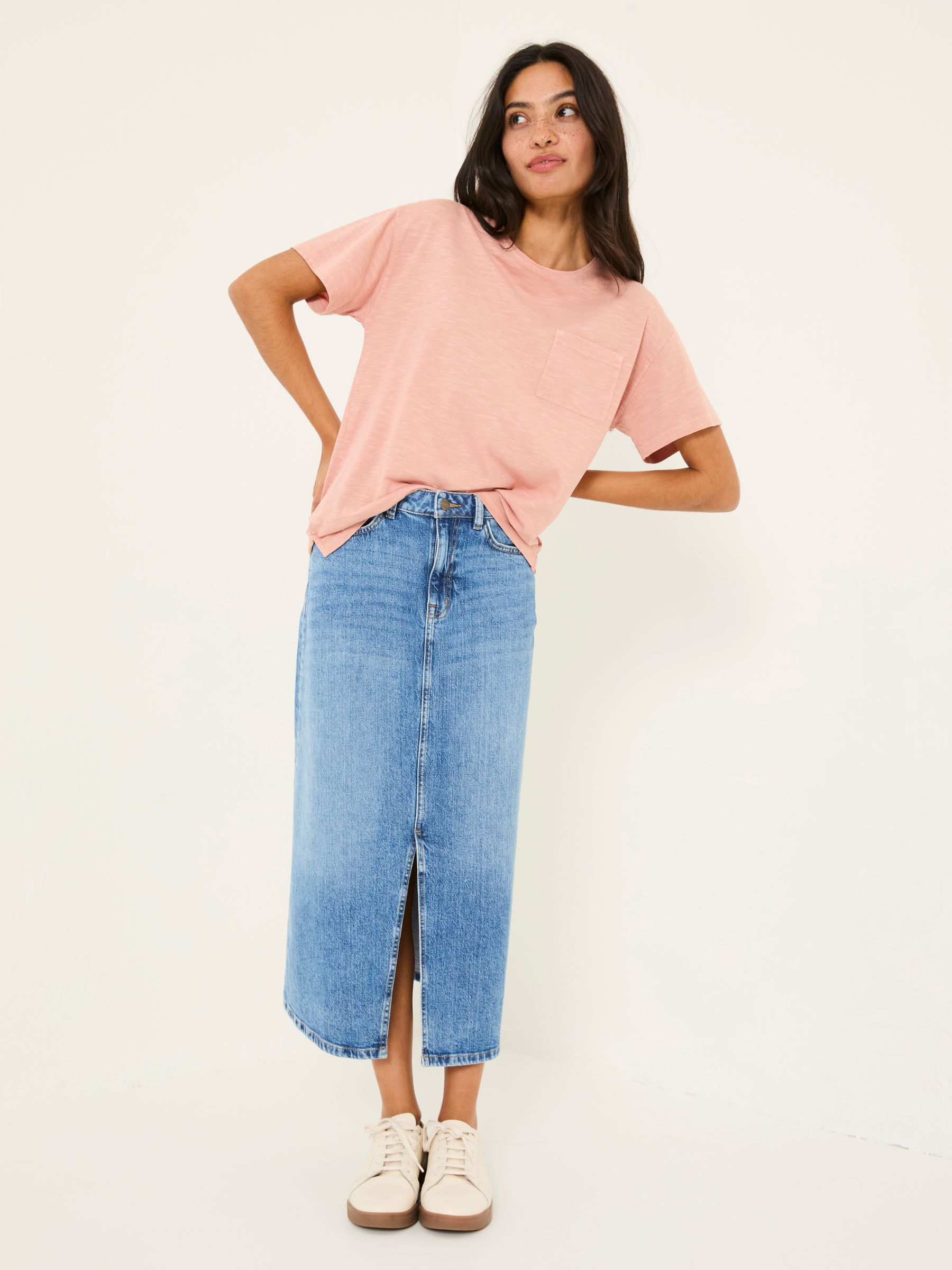 Blue Denim Carla Midi Skirt - Image 3 of 10