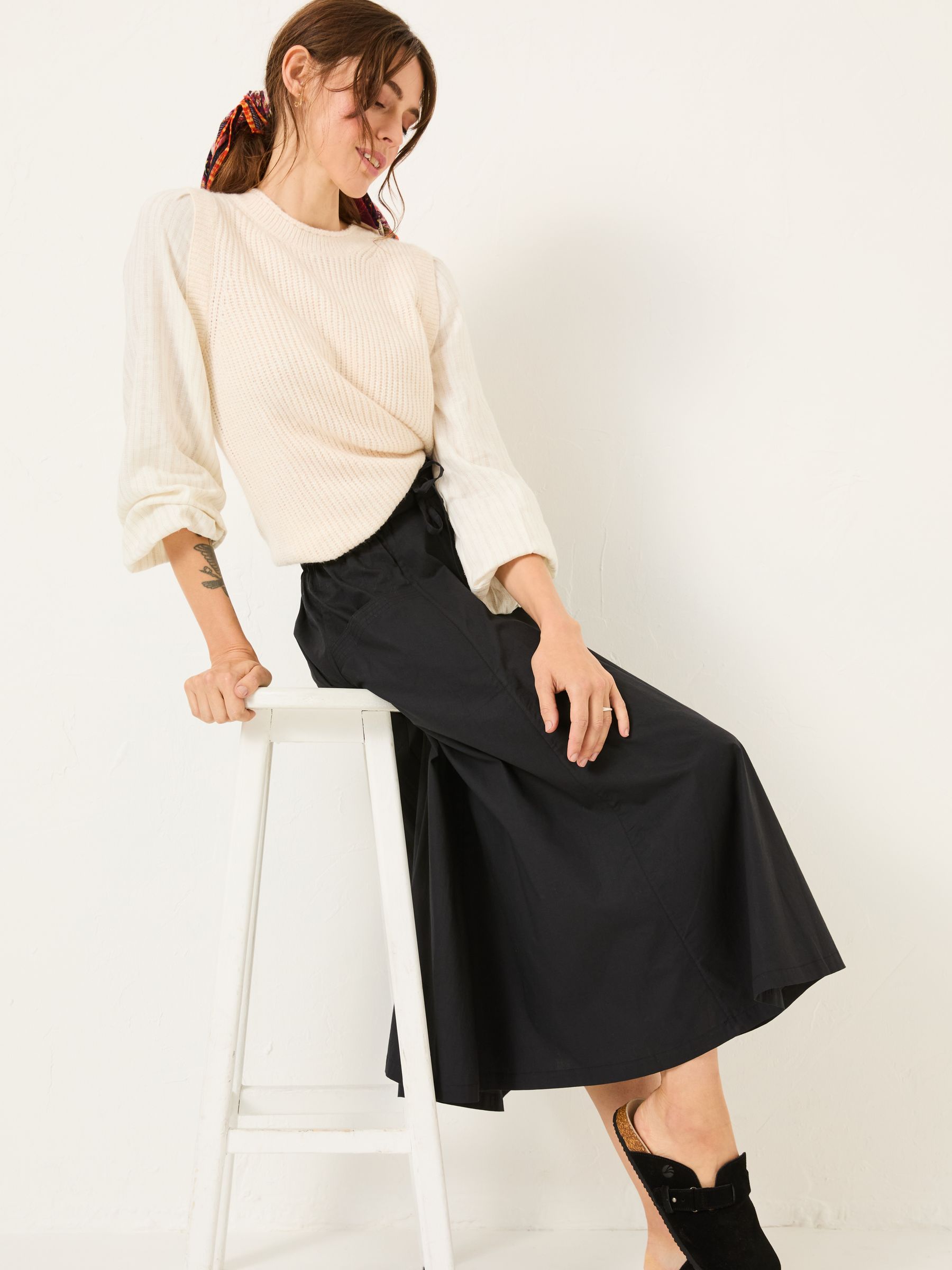 Black Sulli Poplin Skirt - Image 3 of 11