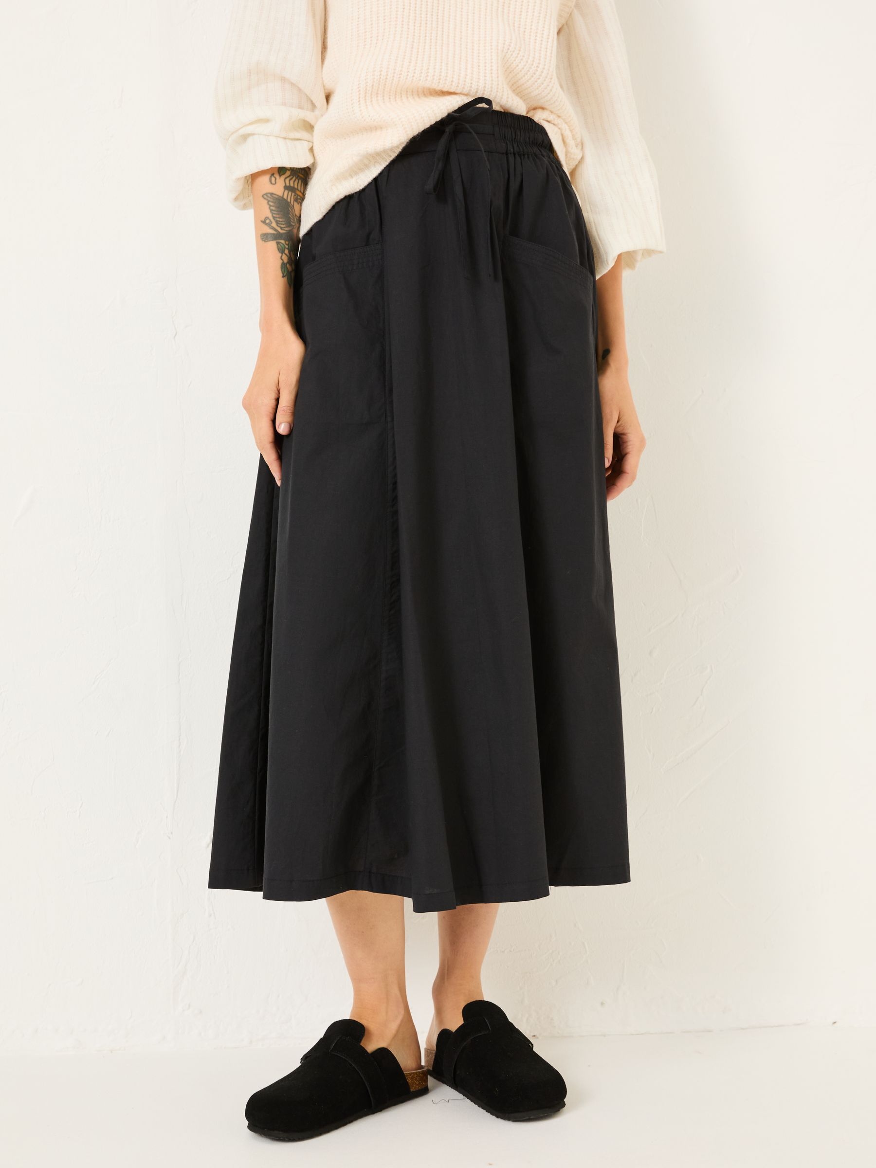 Black Sulli Poplin Skirt - Image 4 of 11