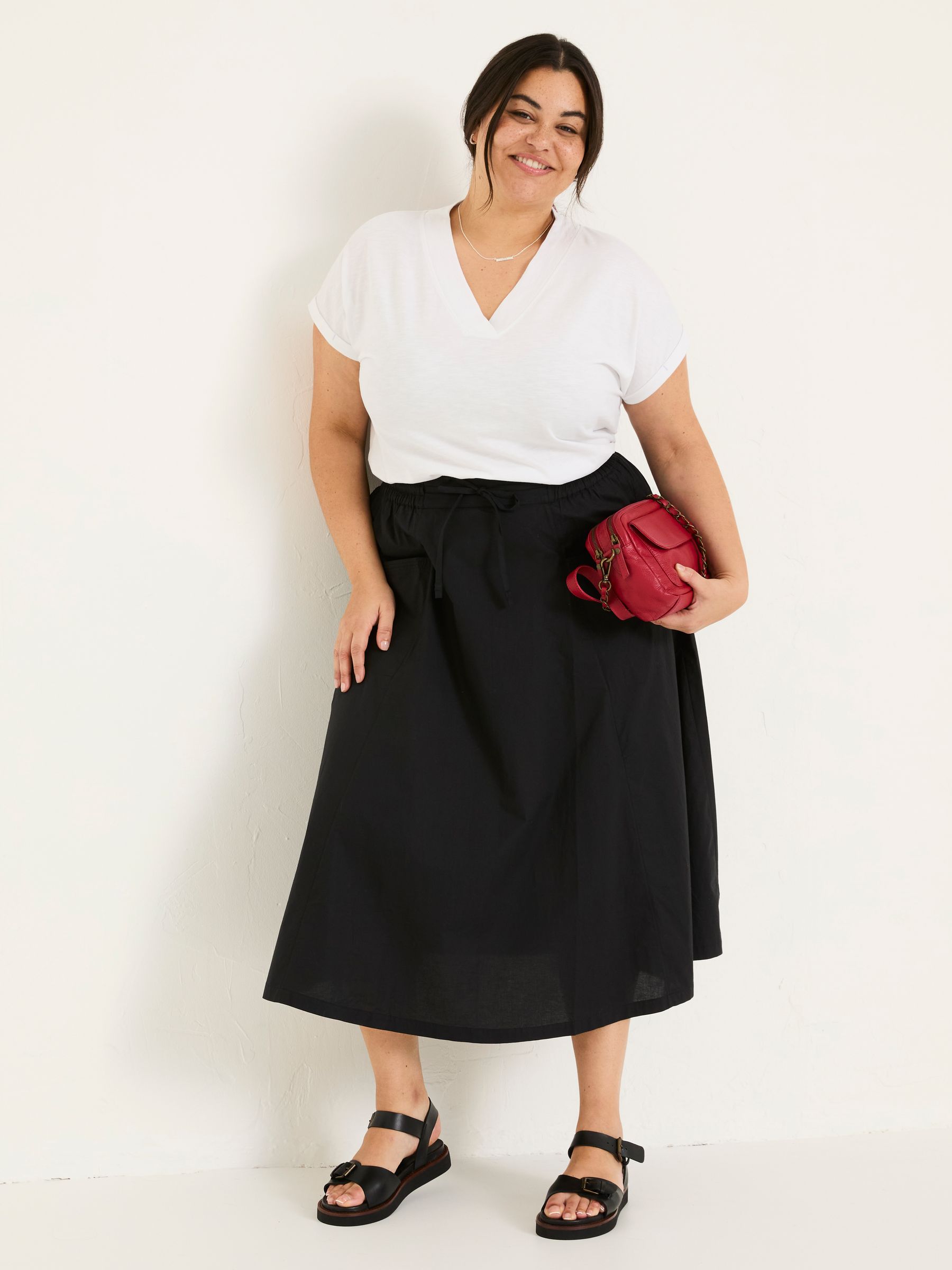 Black Sulli Poplin Skirt - Image 6 of 11