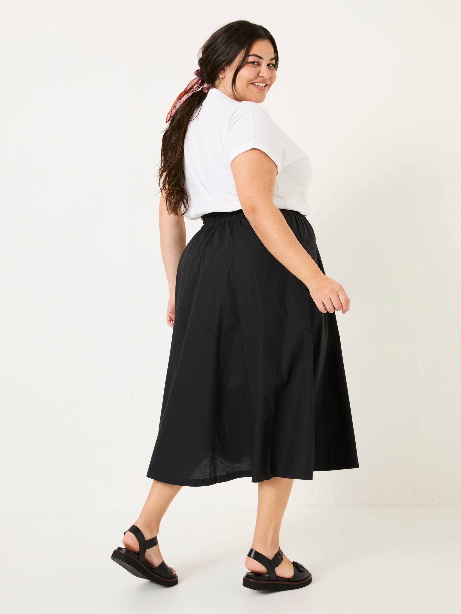 Black Sulli Poplin Skirt - Image 7 of 11