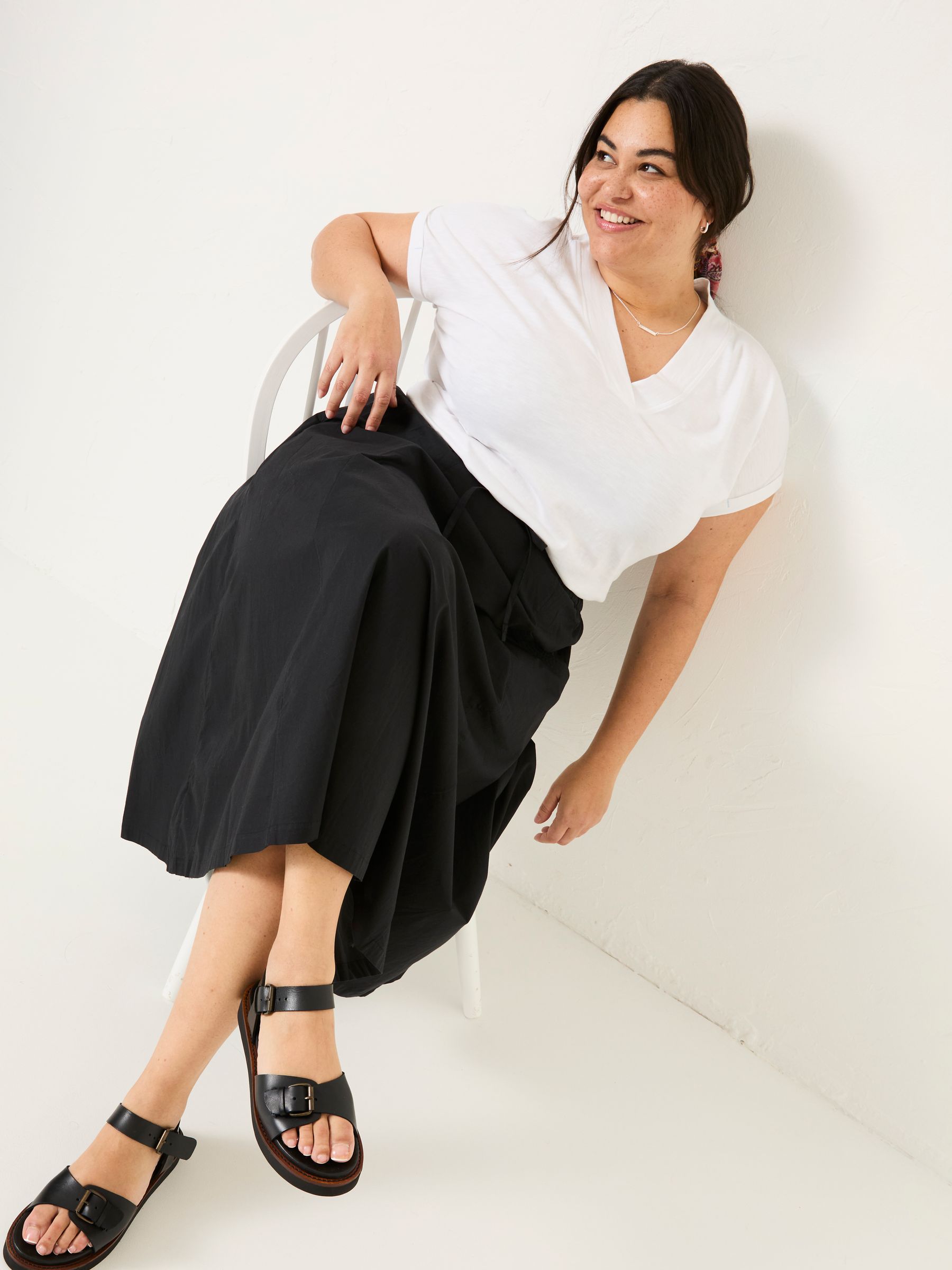 Black Sulli Poplin Skirt - Image 8 of 11