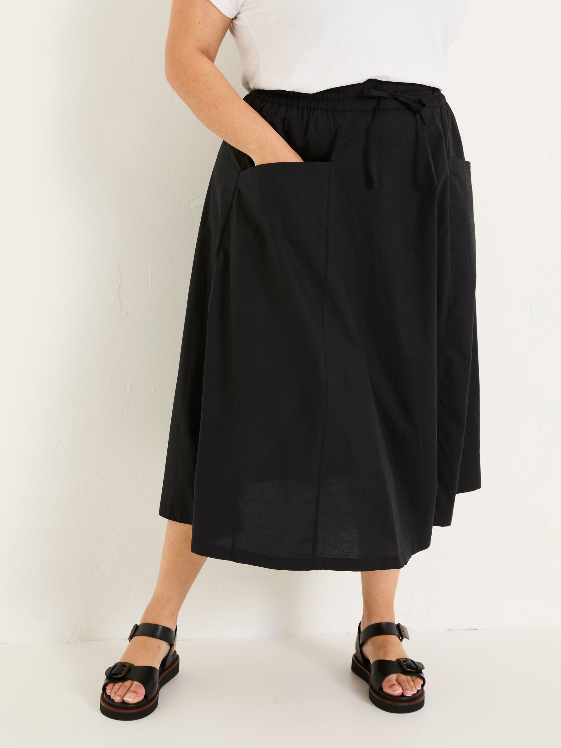 Black Sulli Poplin Skirt - Image 9 of 11