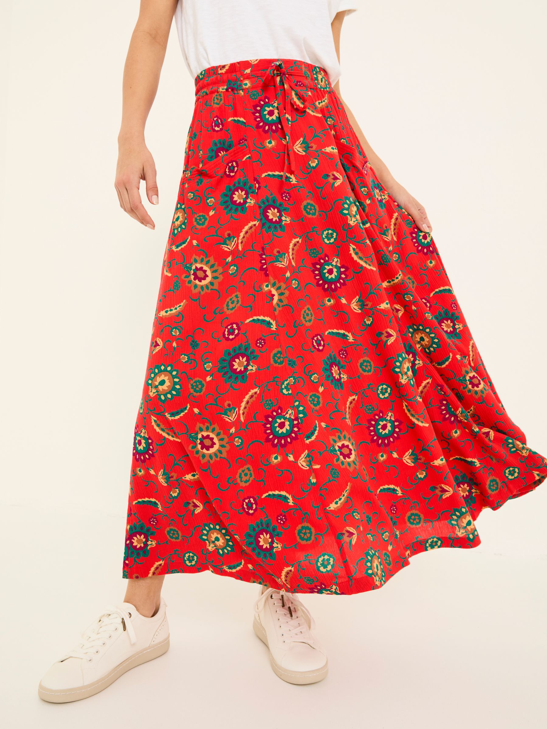 Burnt Orange Suki Midi Skirt - Image 3 of 6
