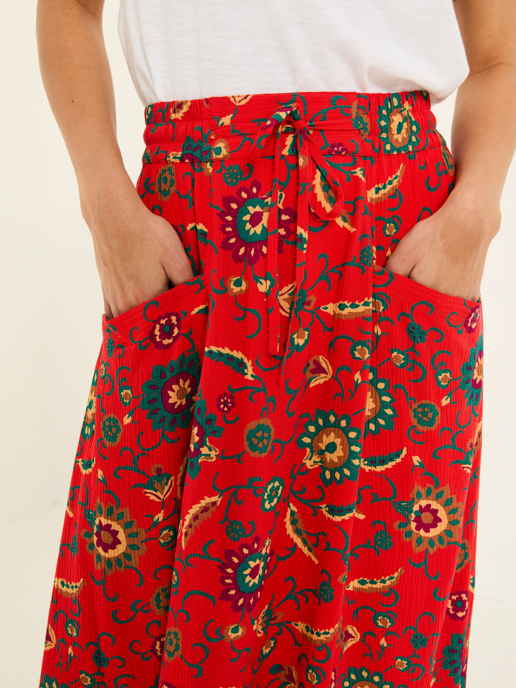 Burnt Orange Suki Midi Skirt - Image 5 of 6