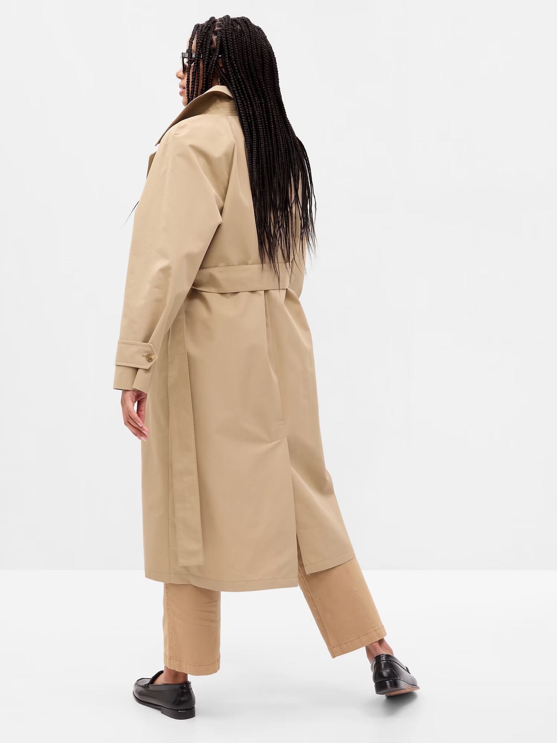 Cream Icon Notch Collar Trench Coat - Image 5 of 7