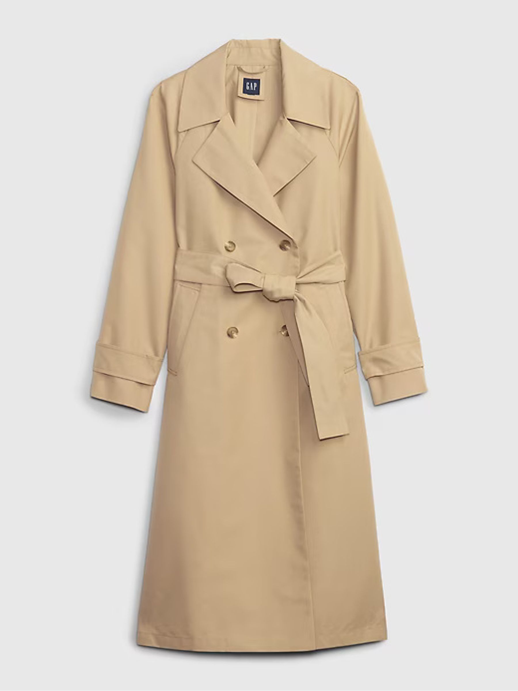 Cream Icon Notch Collar Trench Coat - Image 7 of 7