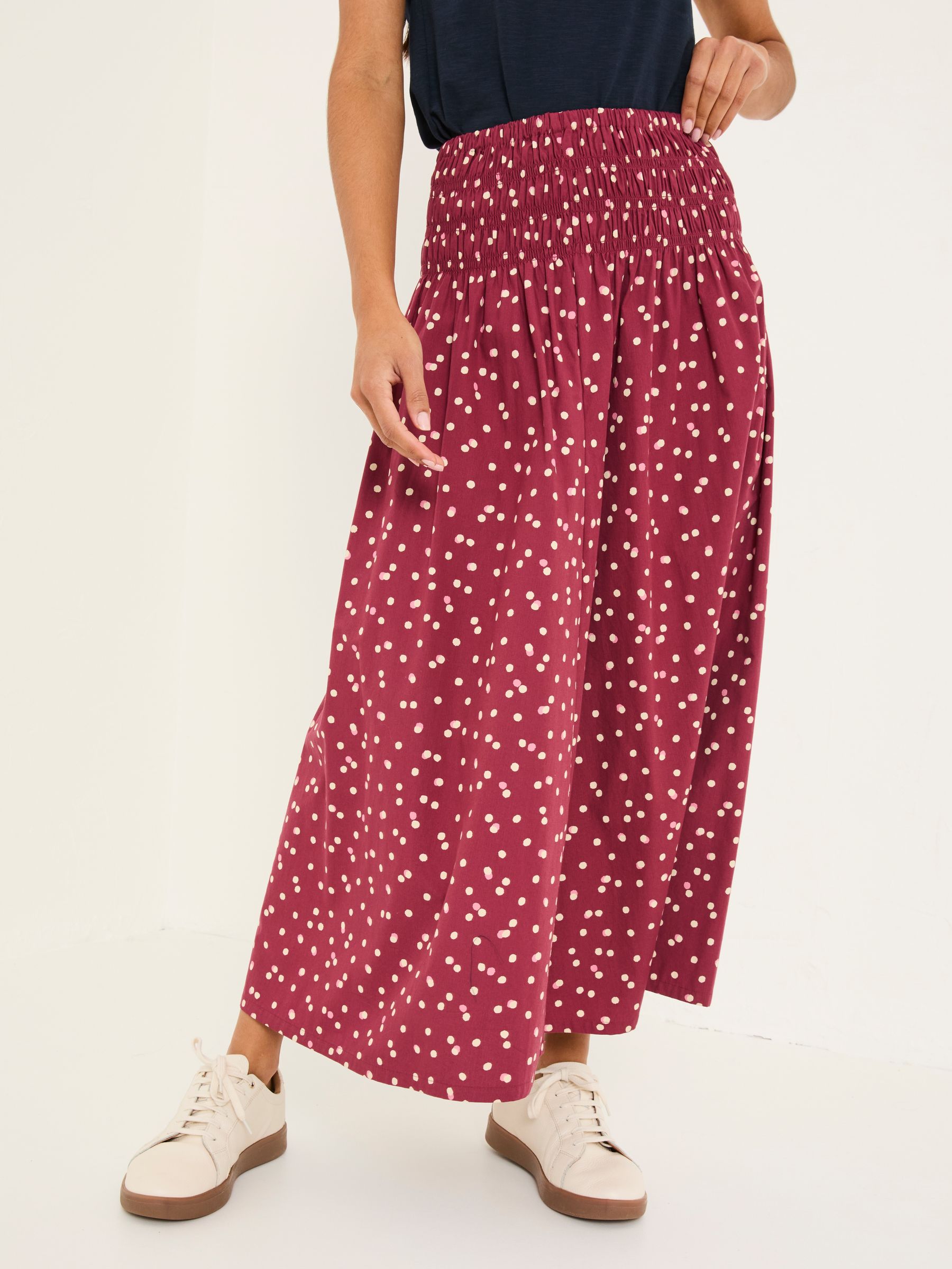 Mary Burgundy Red Spot Skirt - Image 4 of 6