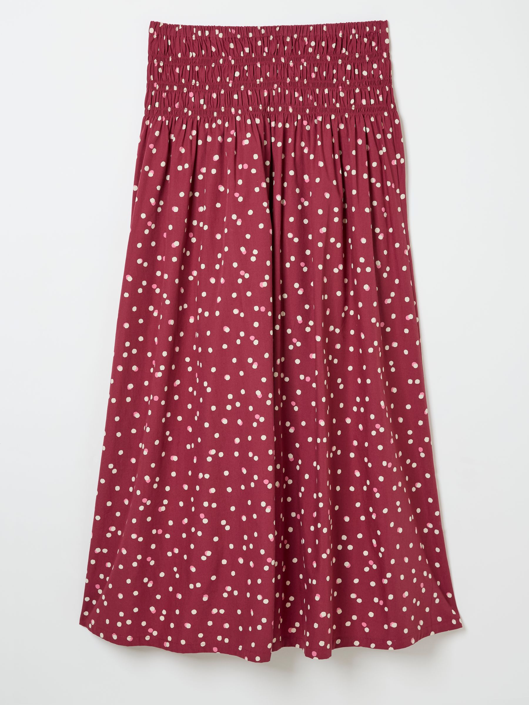 Mary Burgundy Red Spot Skirt - Image 6 of 6