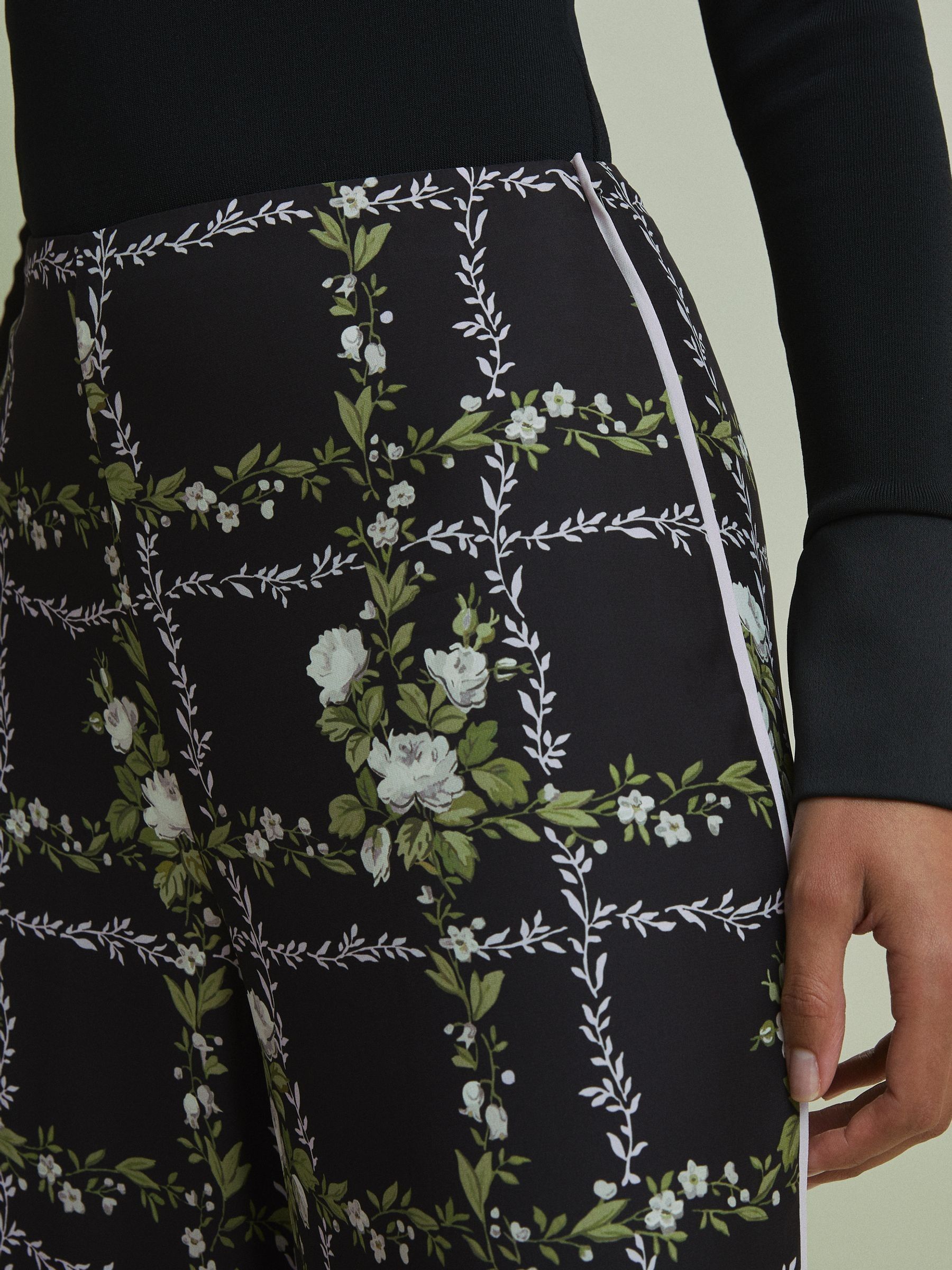 Florere High Rise Wide Leg Trousers in Black - Image 6 of 7
