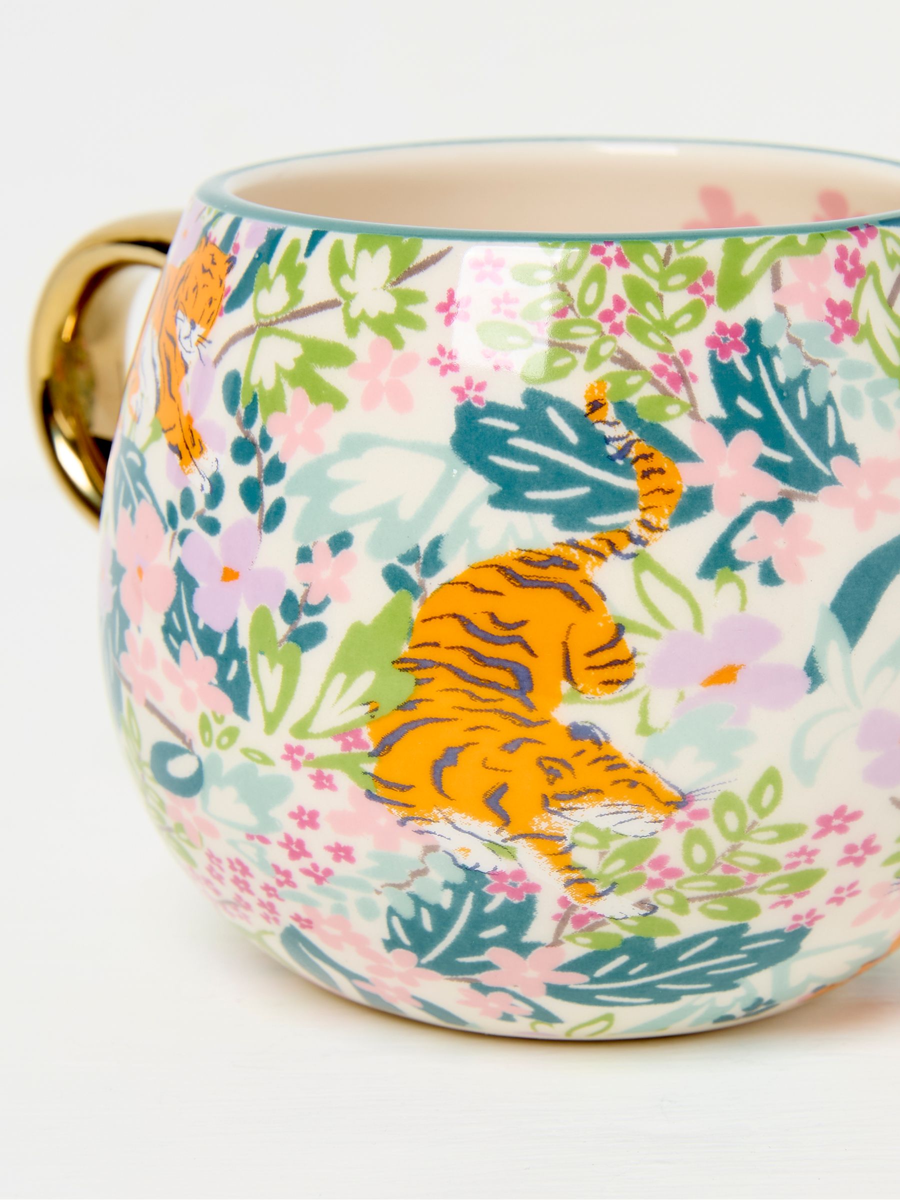 Multi Colour Tiger Floral Mug - Image 2 of 2