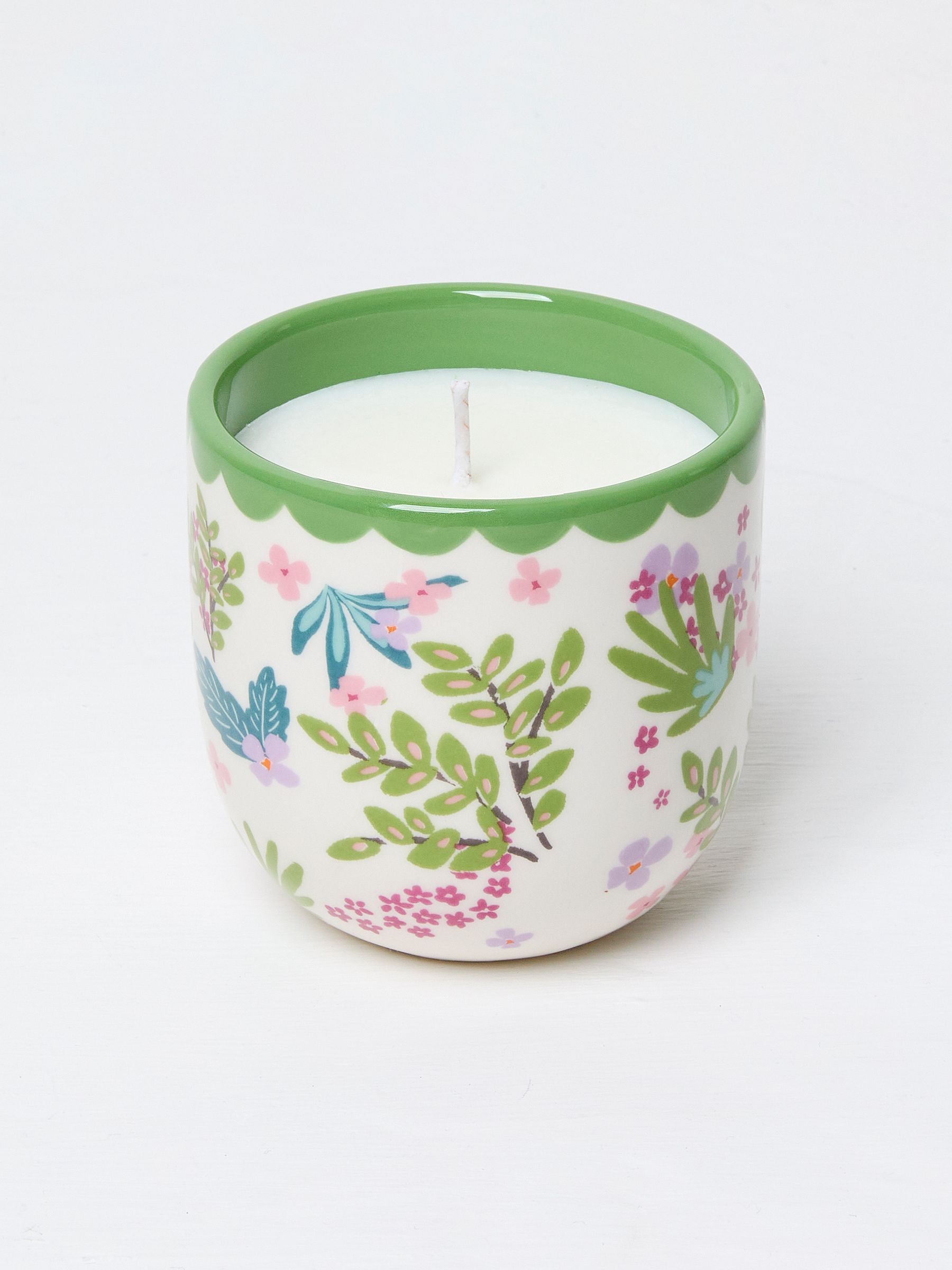 Green Multi Tiger Print Ceramic Candle - Image 2 of 2