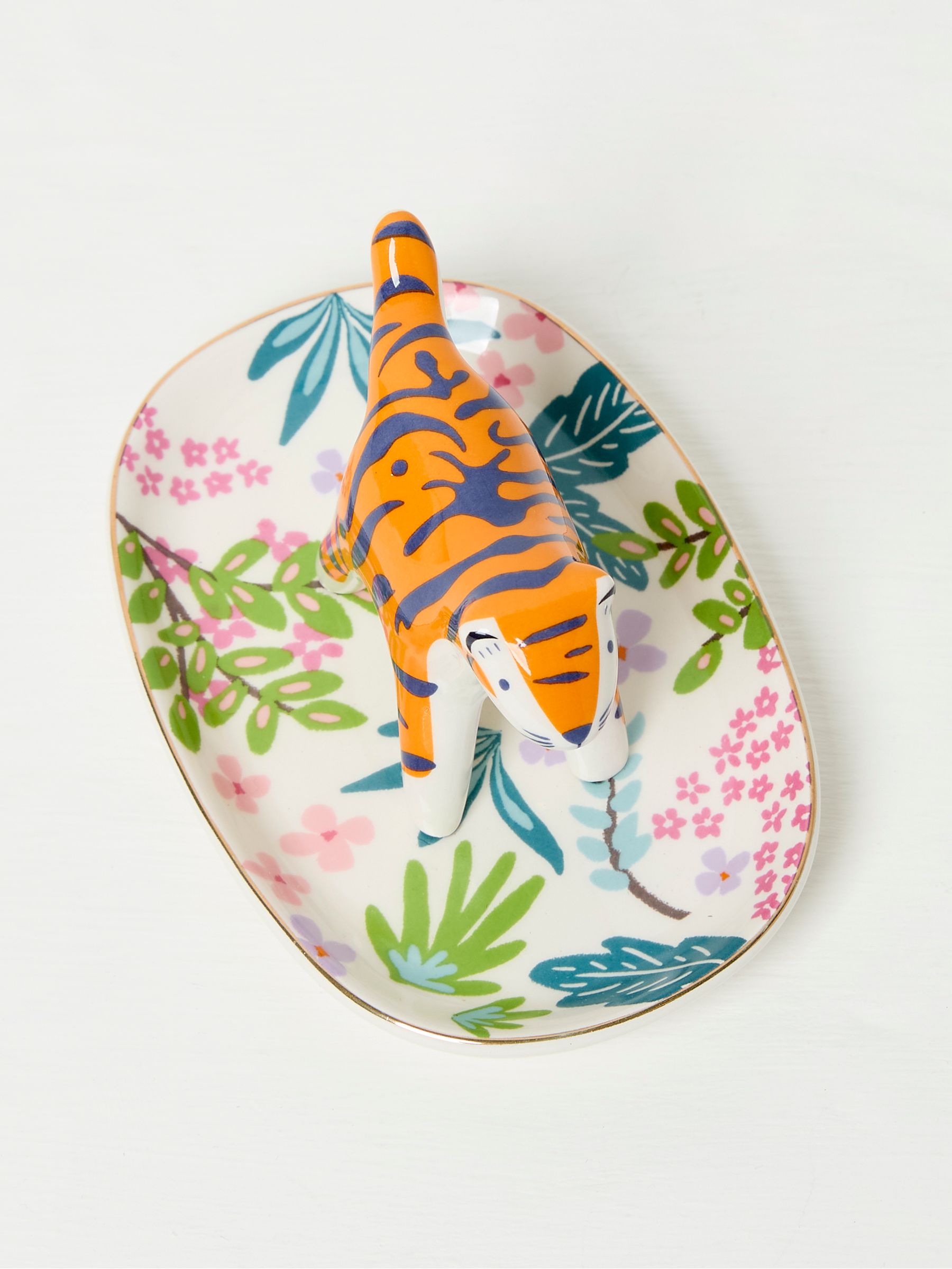 Multi Colour Tiger Trinket Dish - Image 2 of 2
