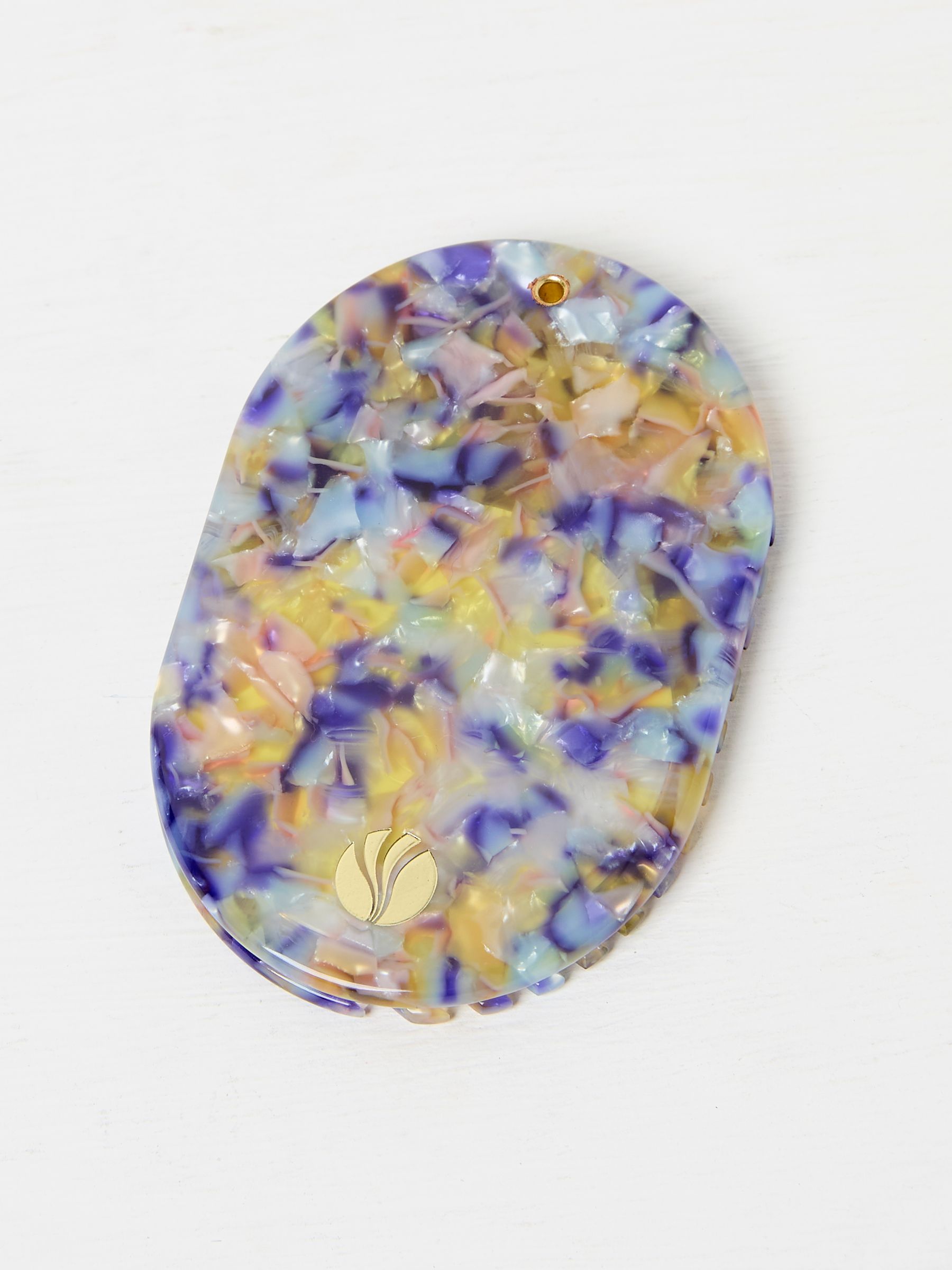 Multi Colour Resin Compact Mirror with Comb - Image 2 of 3