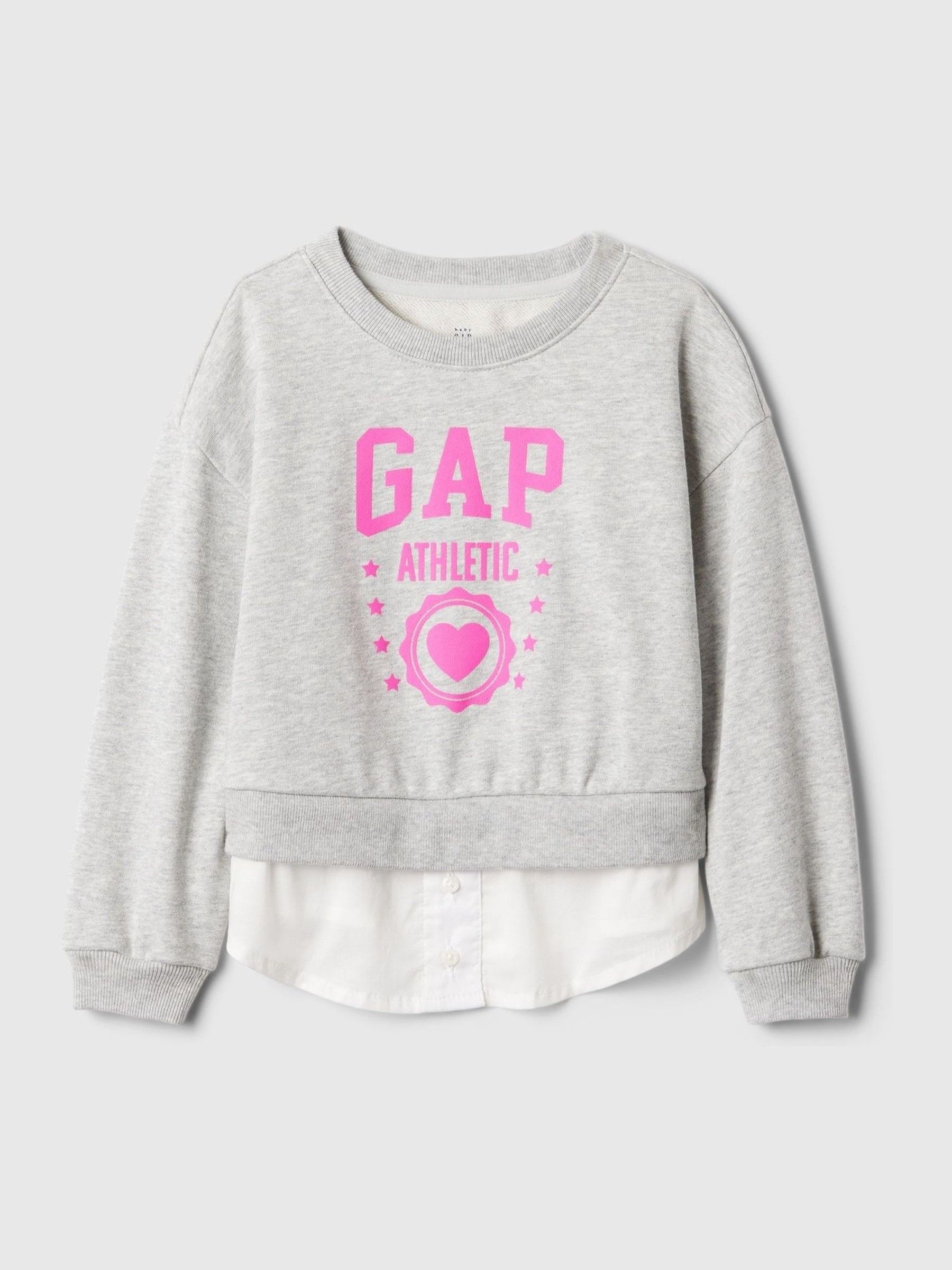 Grey Vintage Soft Layered Logo Crew Neck Jumper (6mths-5yrs) - Image 1 of 2