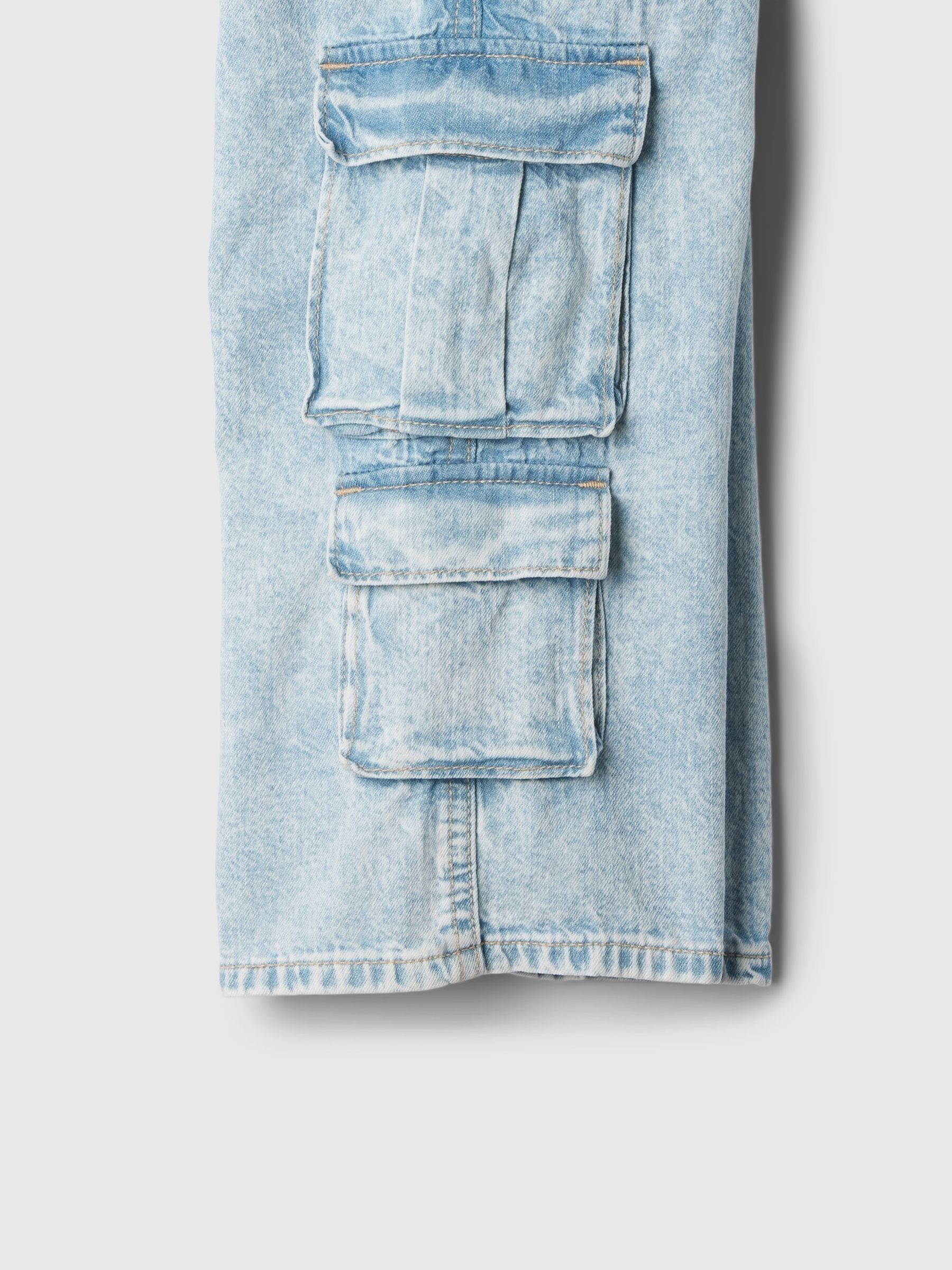 Blue Pull On Cargo Baggy Jeans (6mths-5yrs) - Image 3 of 3